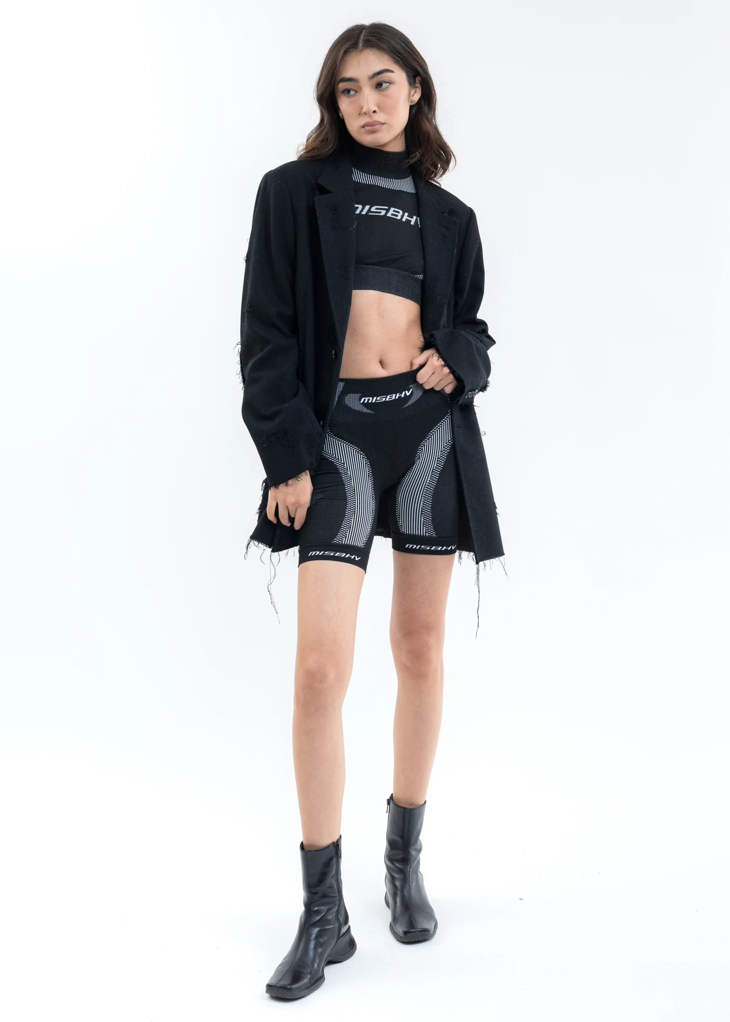 Black SPORT ACTIVE CLASSIC BIKER Shorts - Image 8
