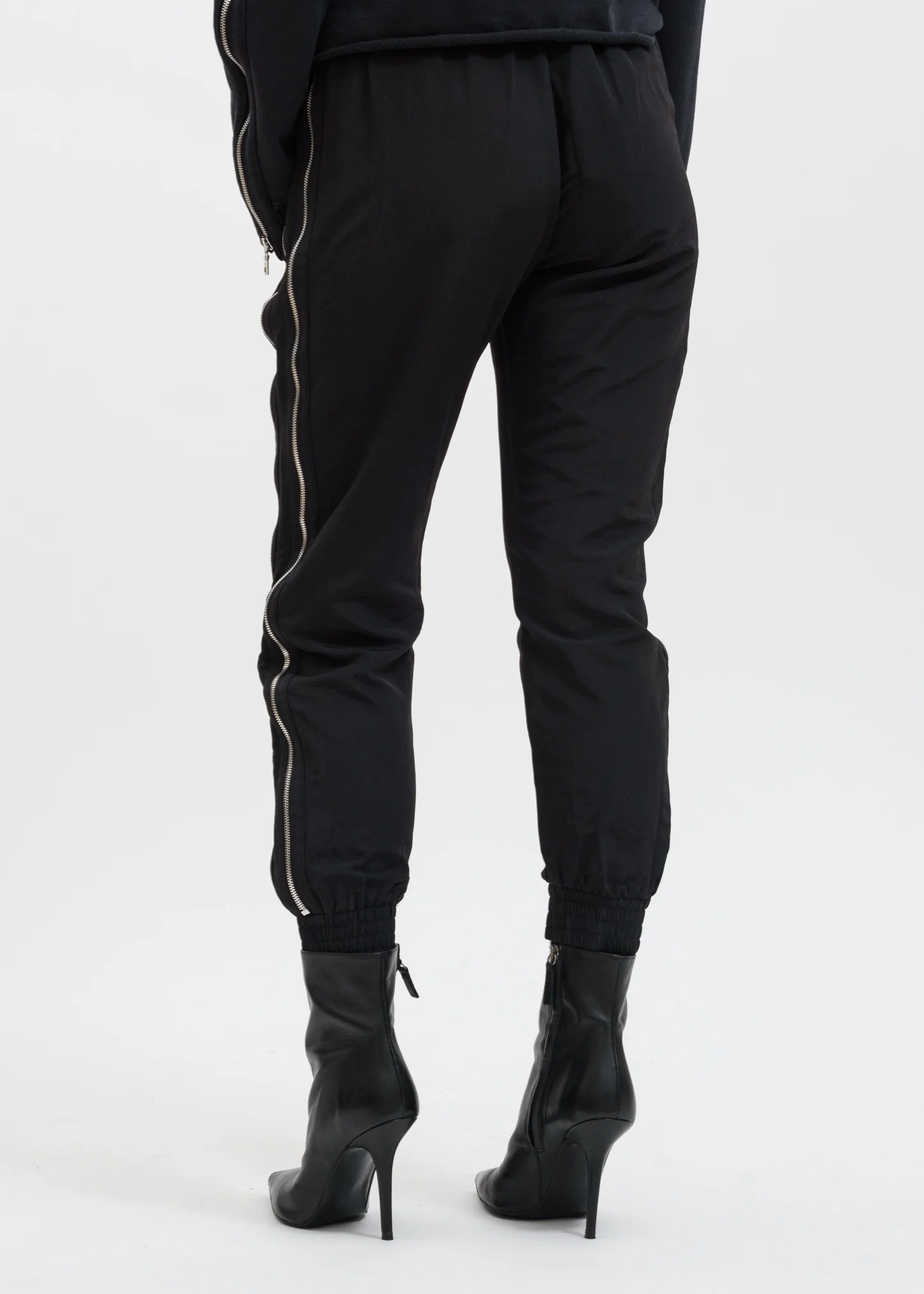 Black Sporte Double Zip Track Pant - Image 3