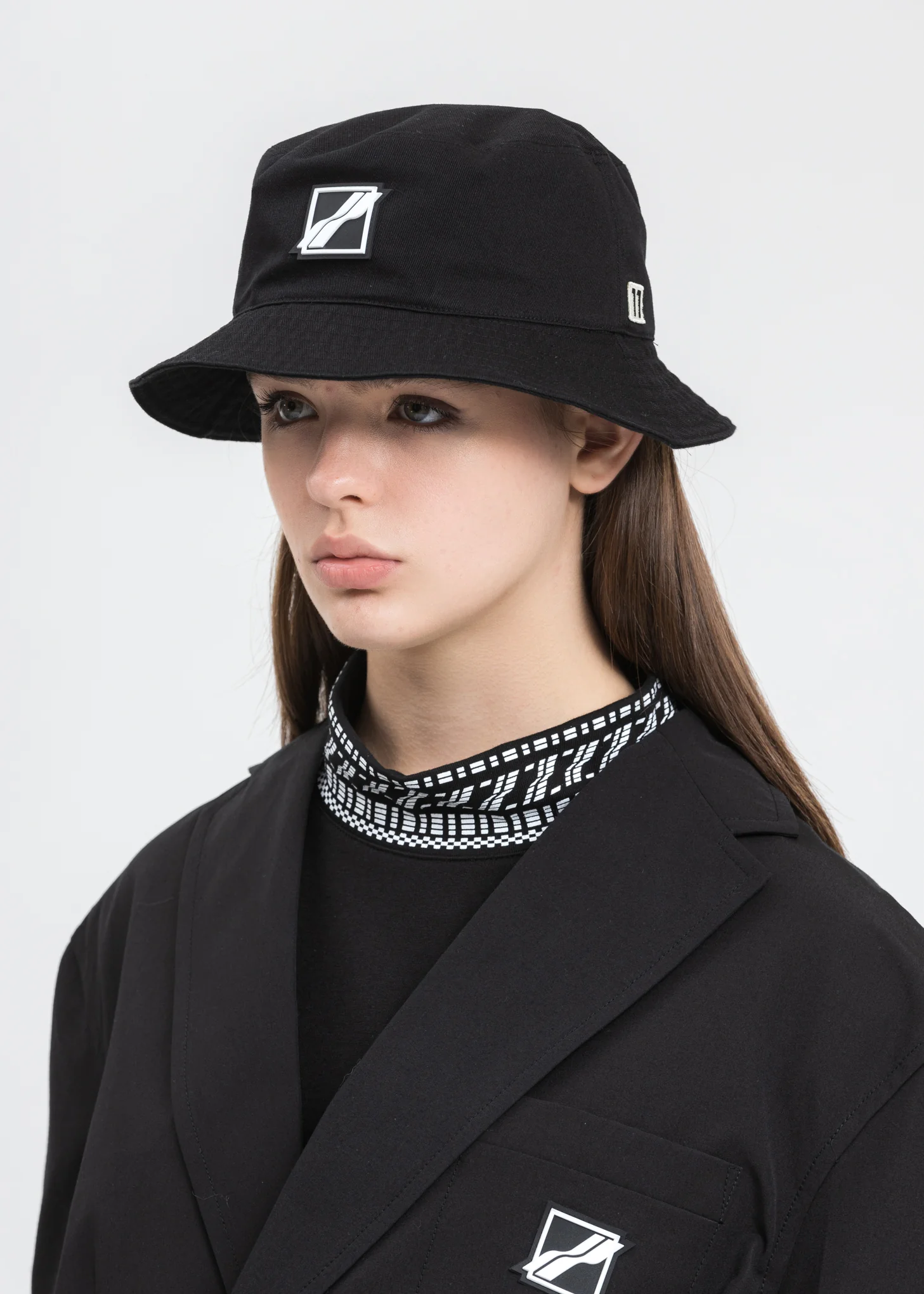 Black Square Logo Bucket Hat - Image 2