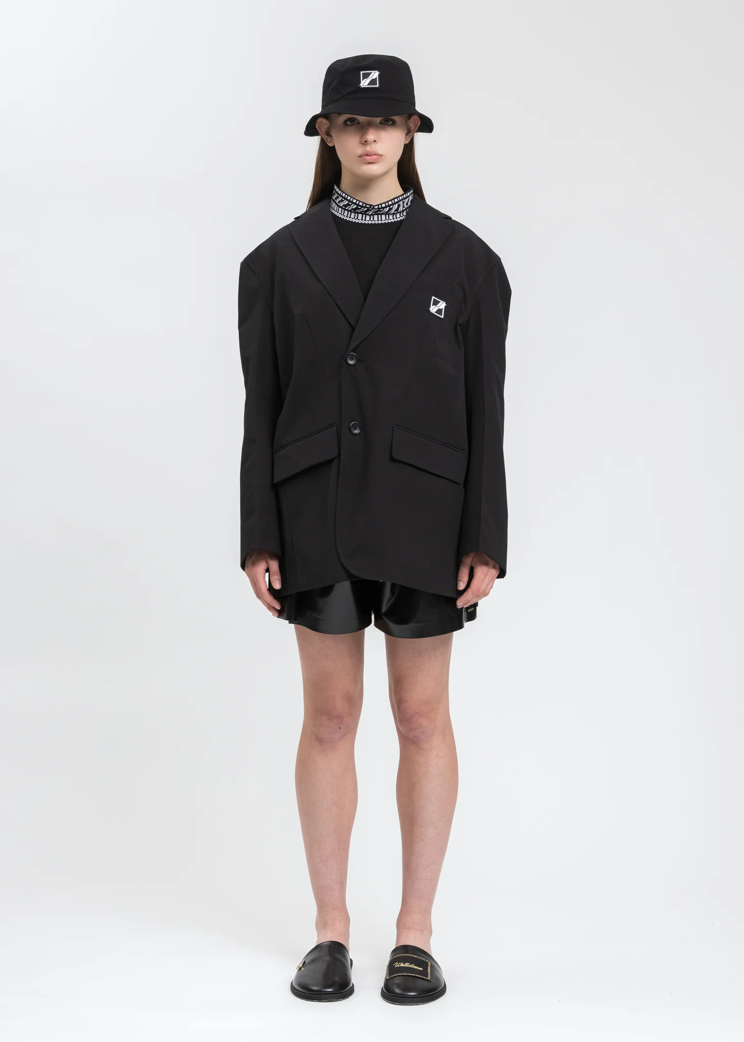 Black Square Logo Bucket Hat - Image 4