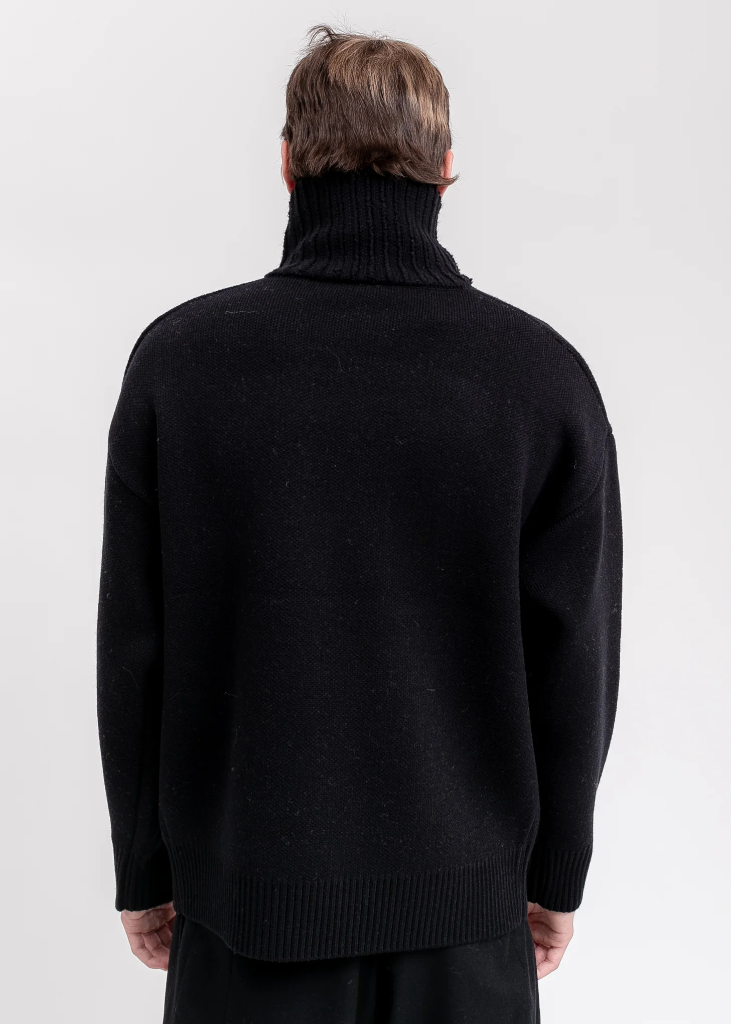 Black Square Logo Pile Knit Jumper - Image 4