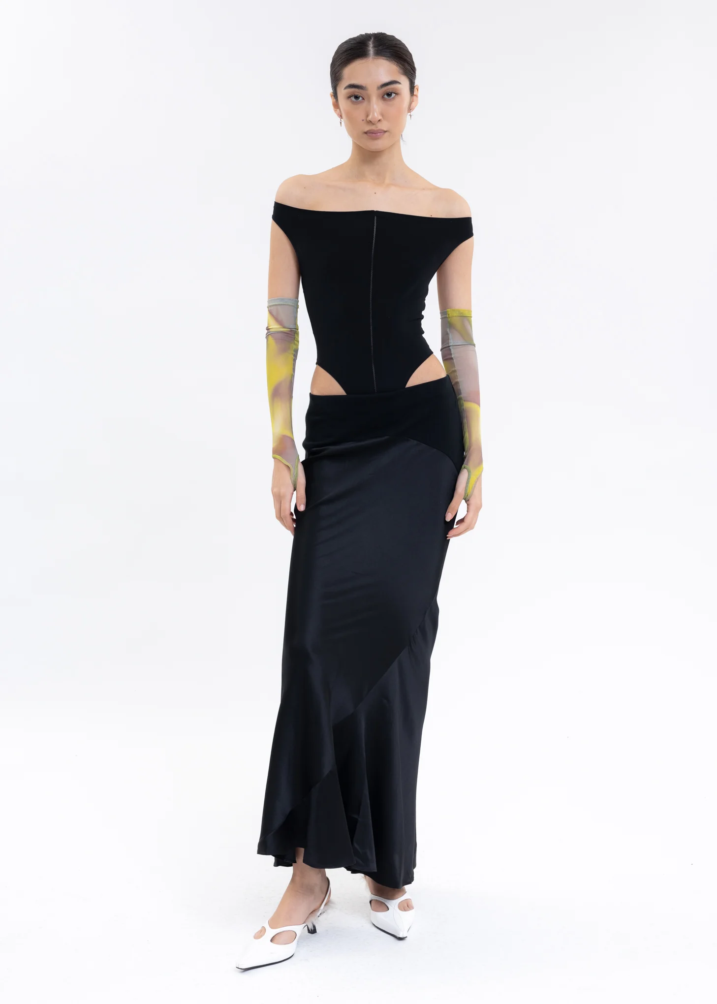 Black Square Shoulder Bodysuit - Image 6
