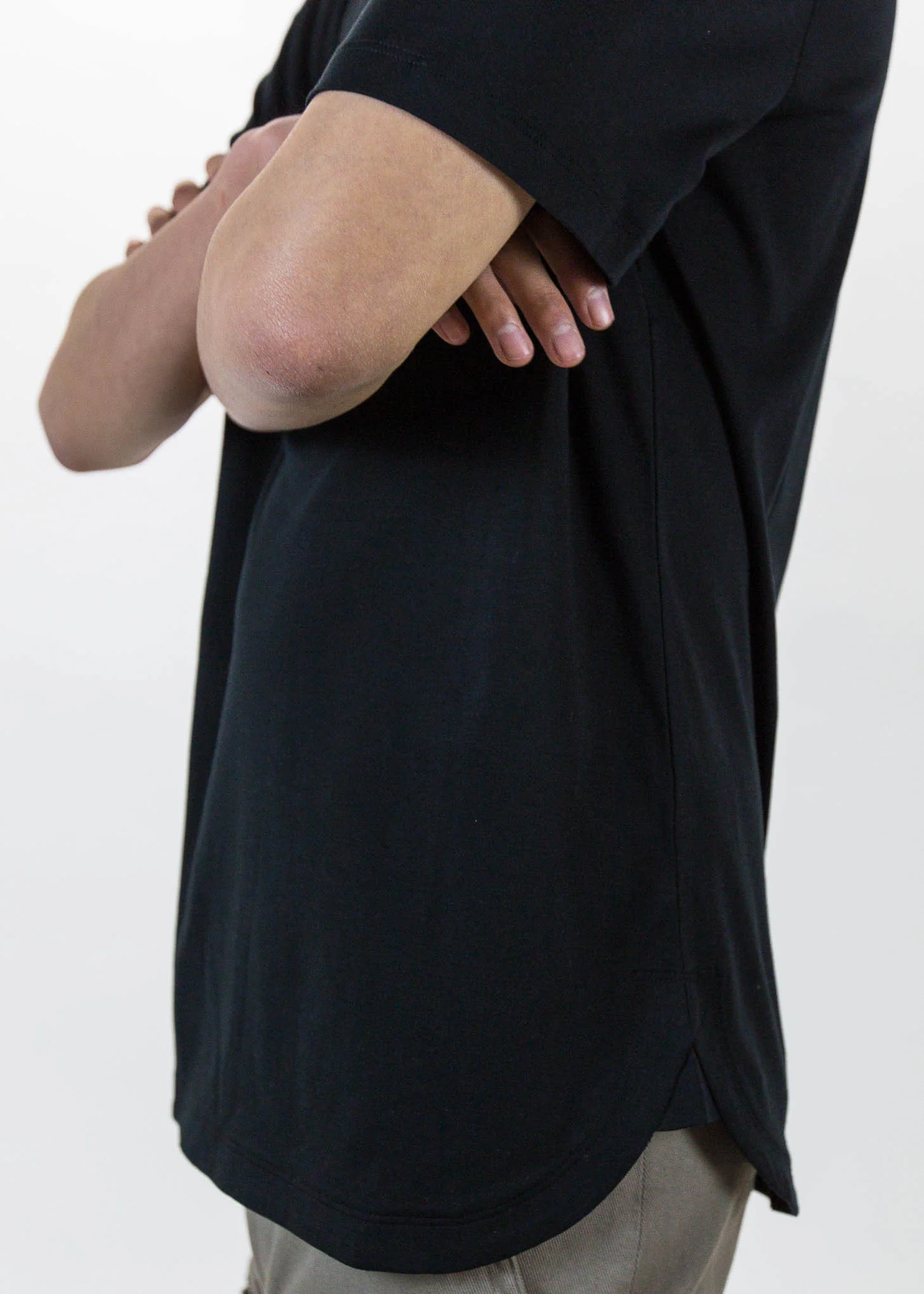 Black SS Tee Brushed Jersey - Image 2