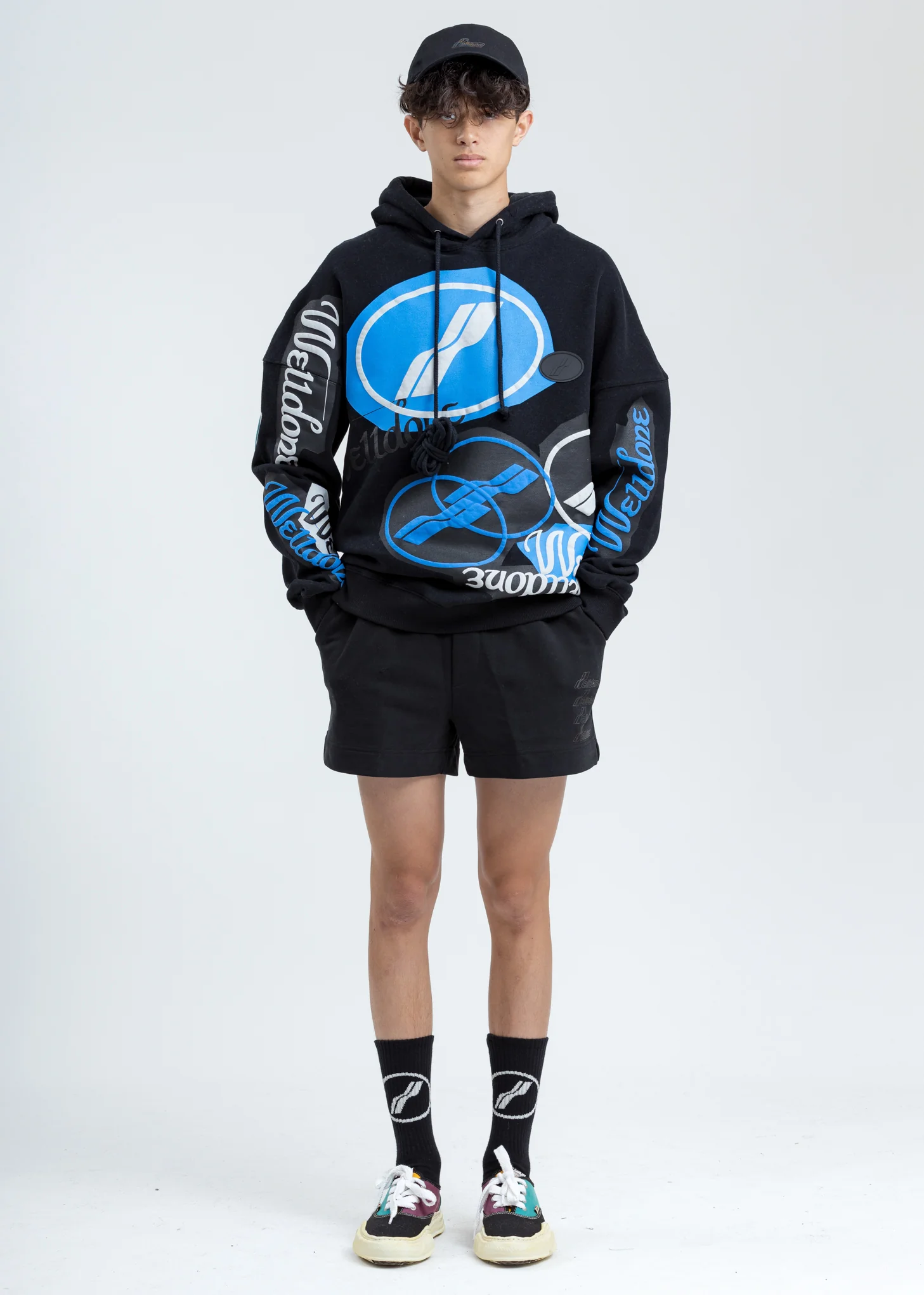 Black Stacked Logo Hoodie - Image 5