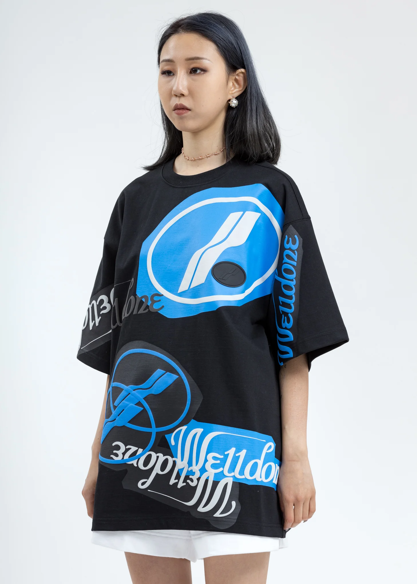 Black Stacked Logo T-Shirt - Image 3