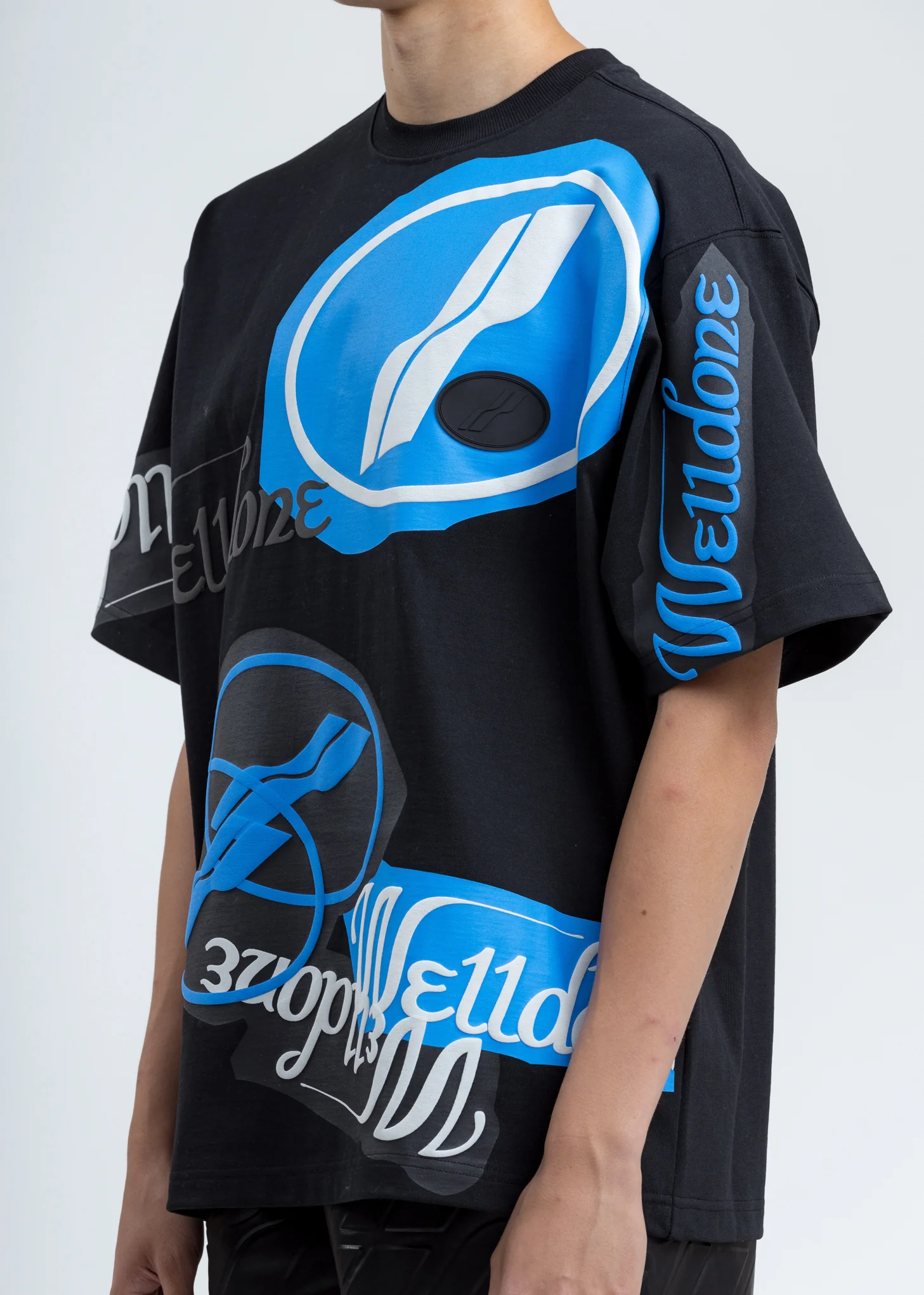 Black Stacked Logo T-Shirt - Image 4