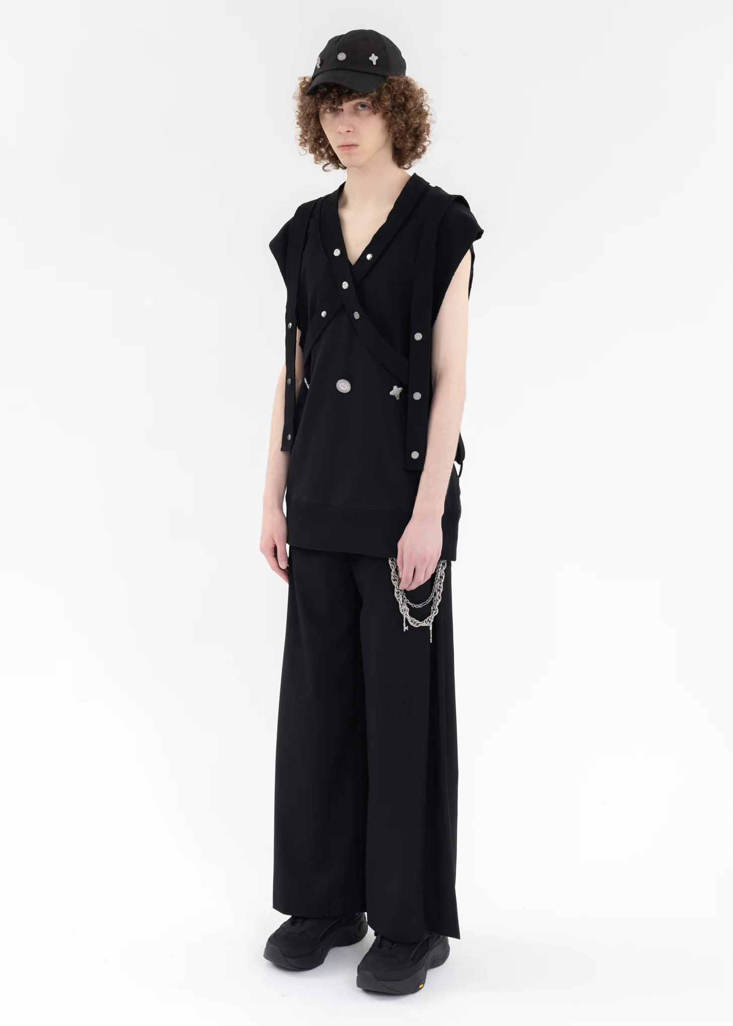 Black Stagger Bandage Sweat Vest - Image 8