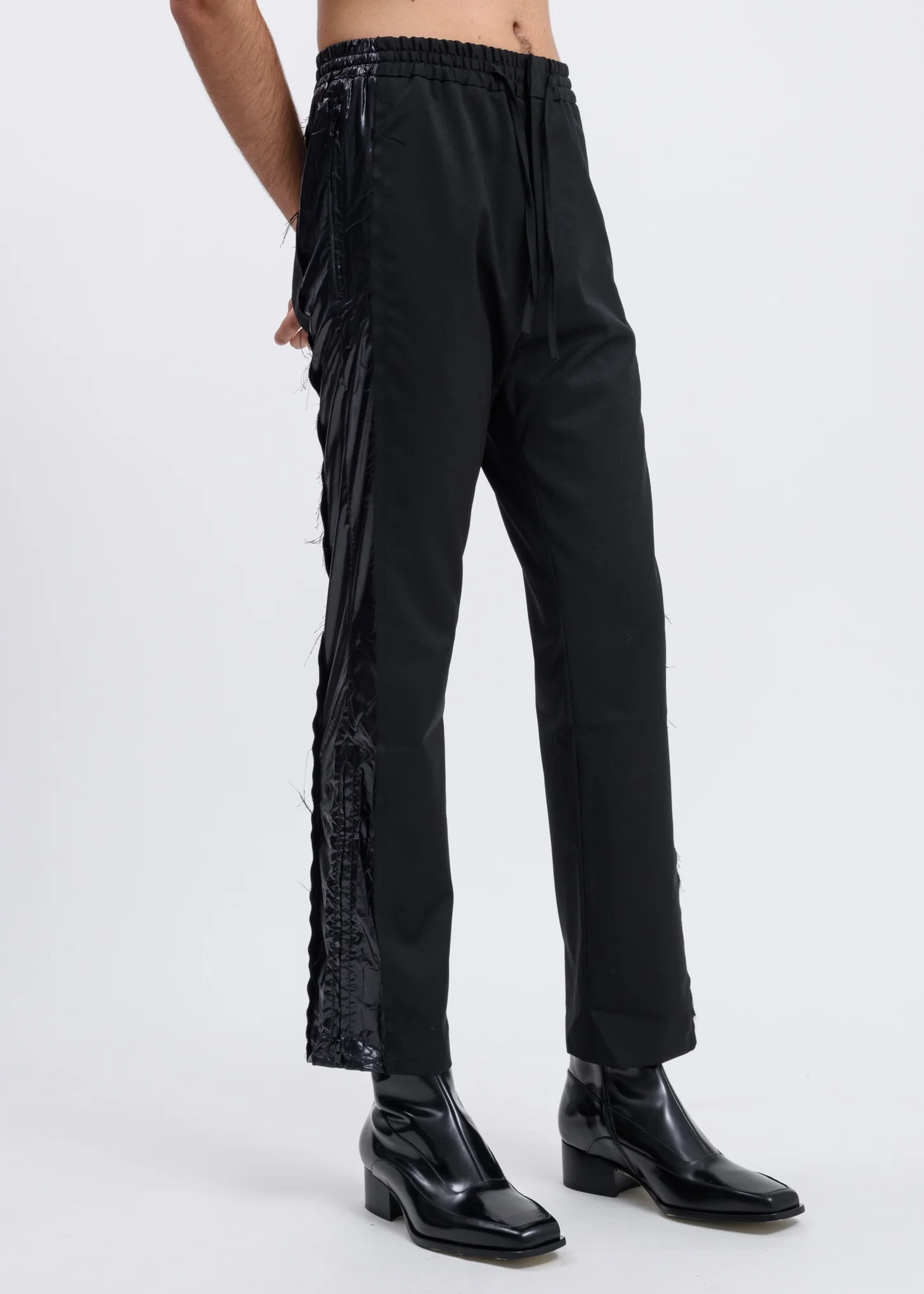 Black Stan Hybrid Elasticated Waist Trousers