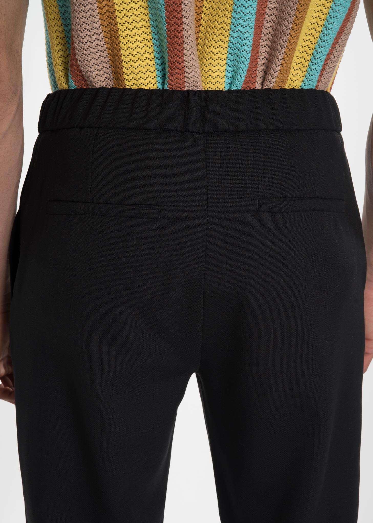 Black Stan Woven Drawstring Trousers - Image 5