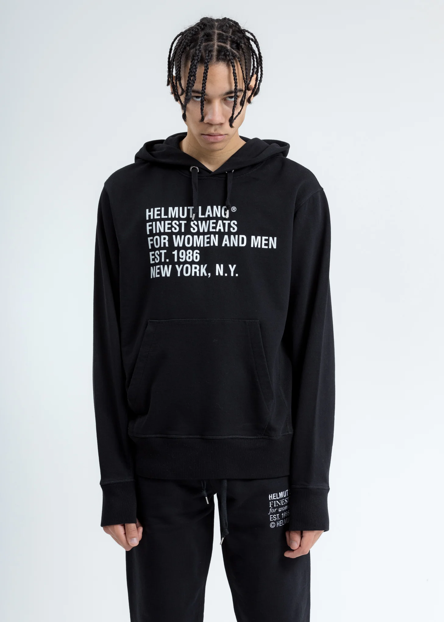 Black Standard Fine Hoodie