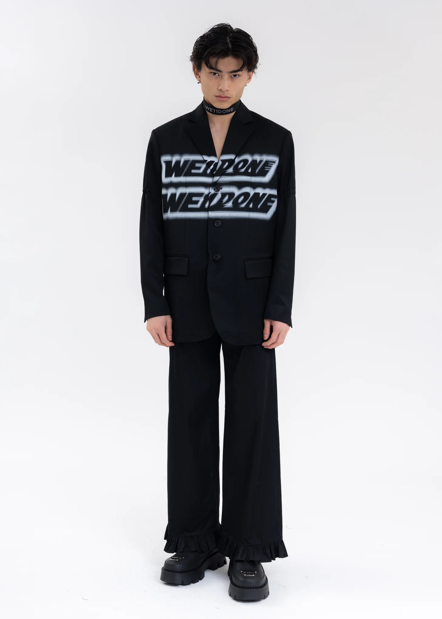 BLACK STANDARD JACKET WITH LOGO PRINT - Image 5