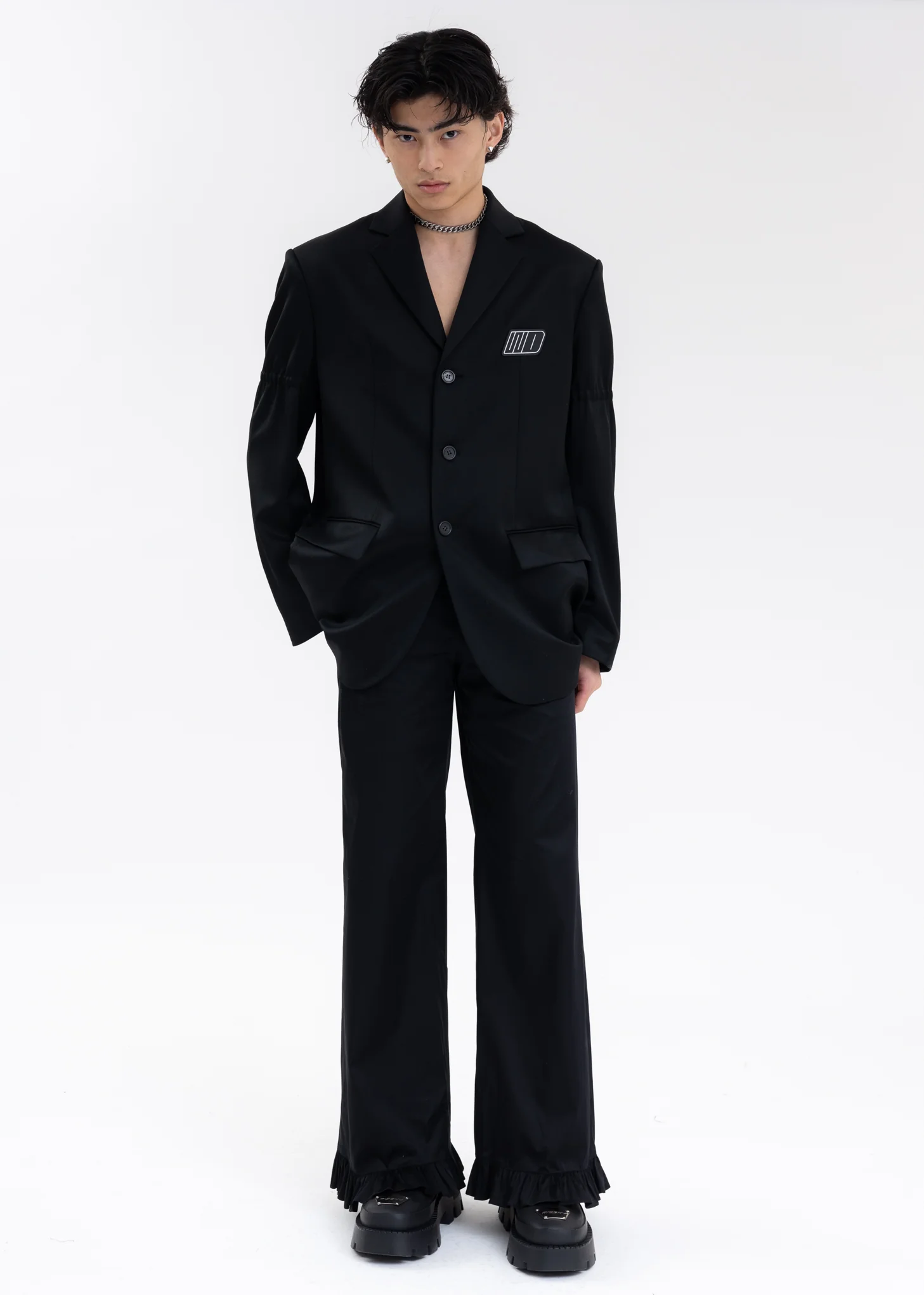 BLACK STANDARD JACKET WITH RUBBER BAND SLEEVES - Image 6