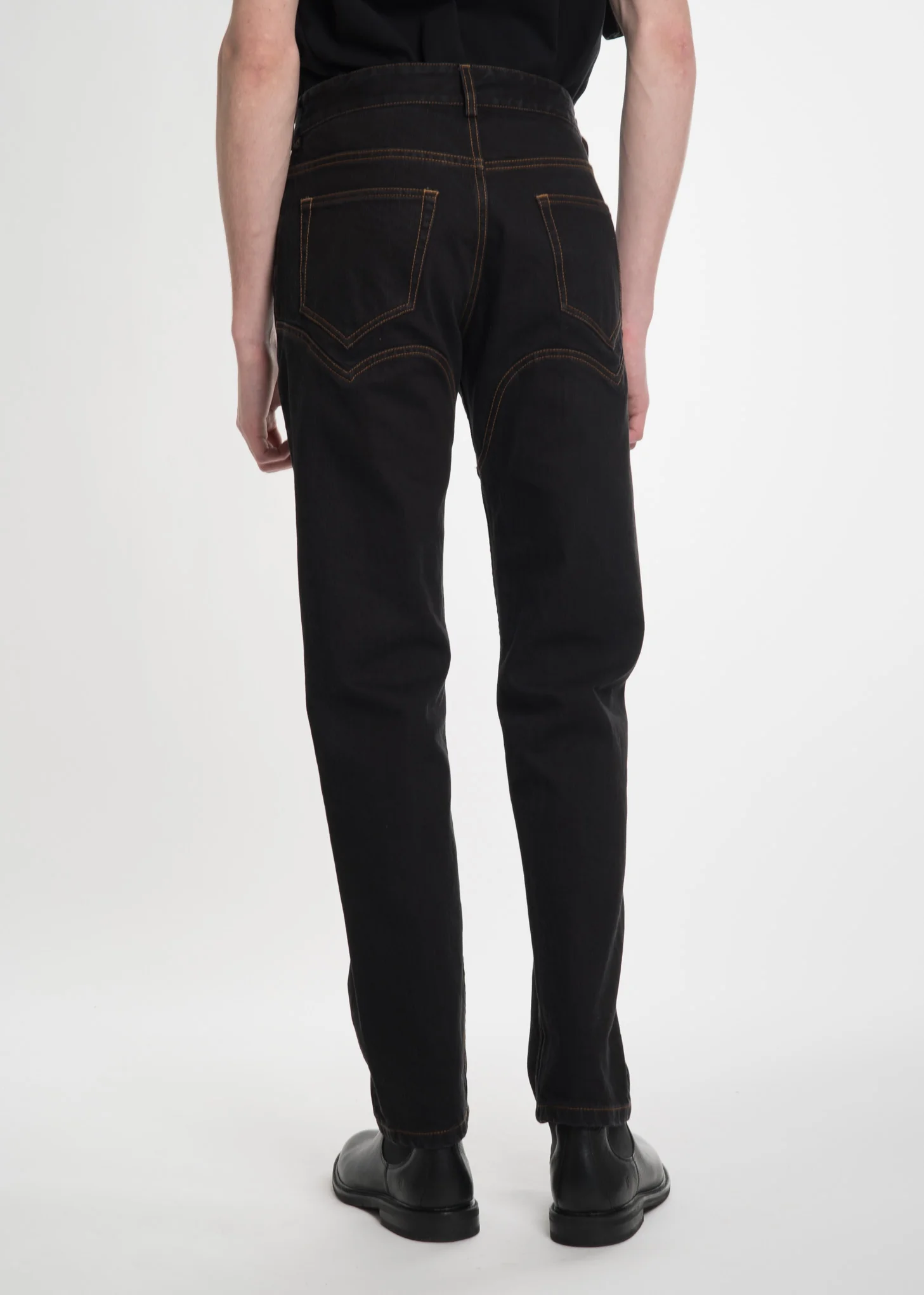 Black Stonewash Western Jeans - Image 2