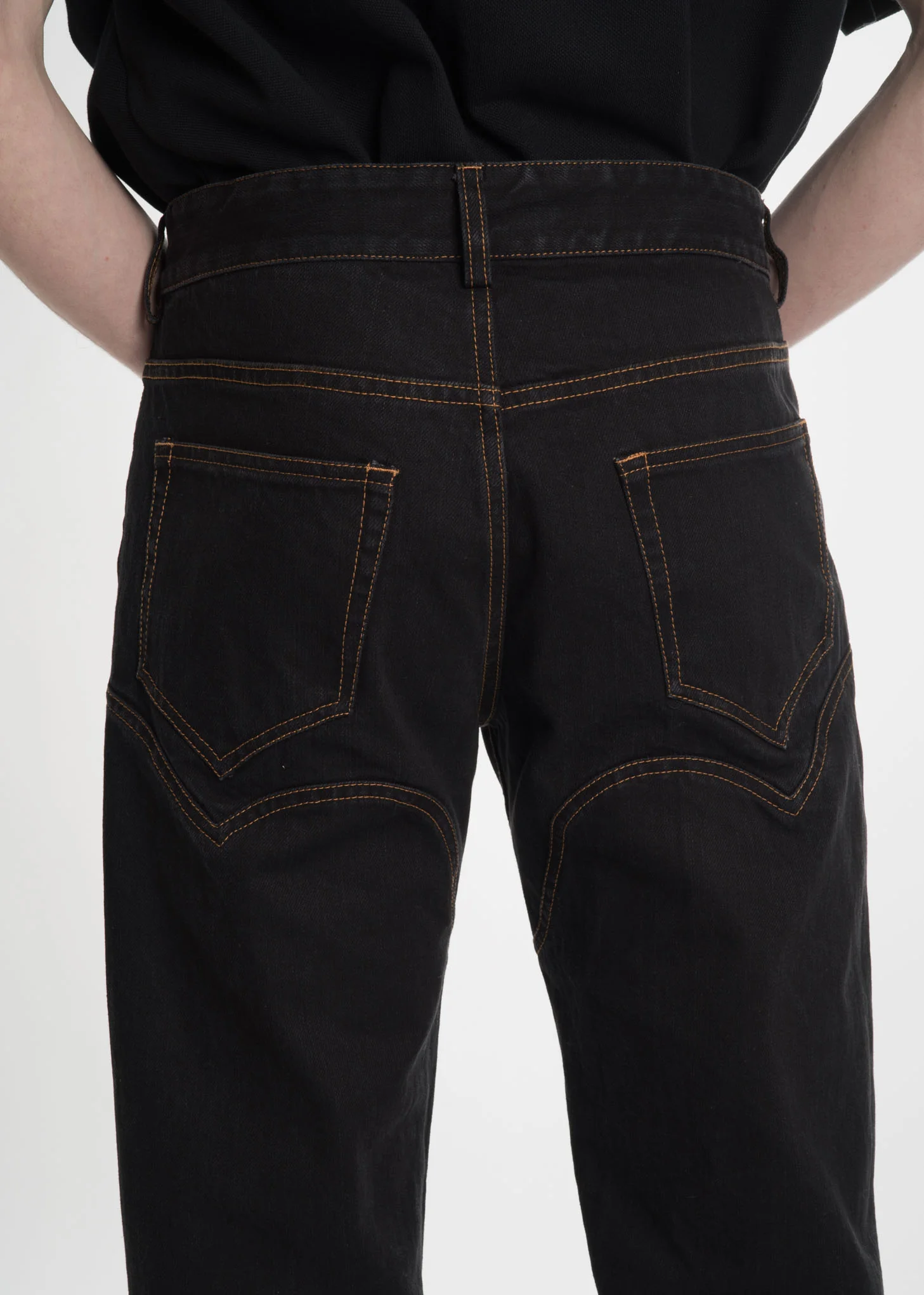 Black Stonewash Western Jeans - Image 4