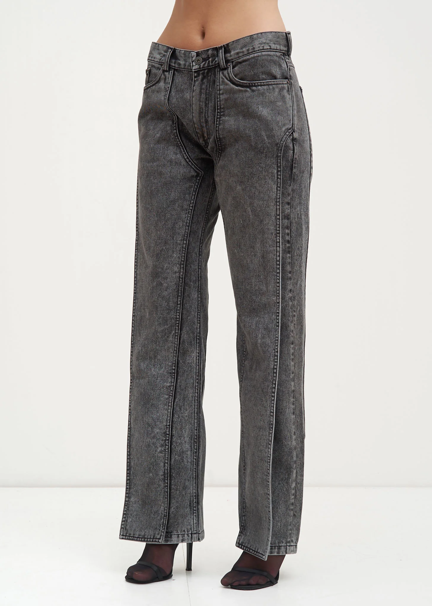 Black Stonewash XL Pocket Jeans