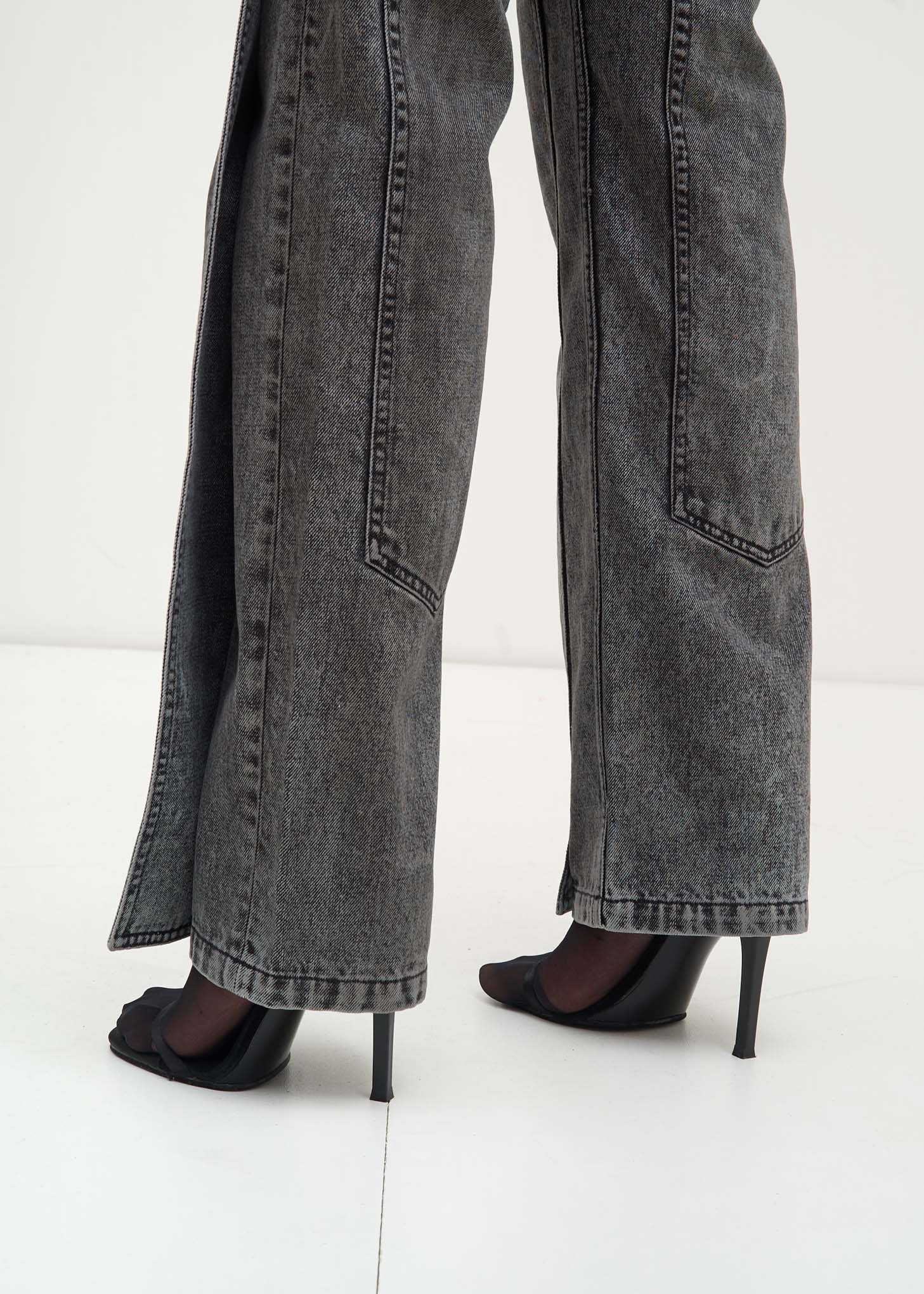 Black Stonewash XL Pocket Jeans - Image 7