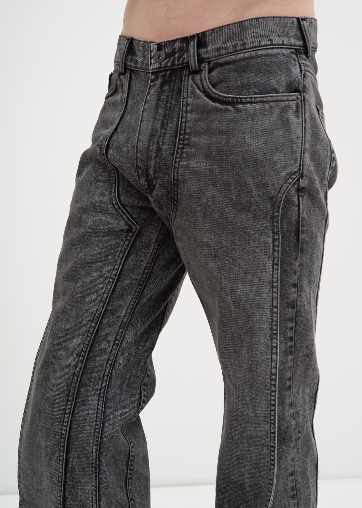Black Stonewash XL Pocket Jeans - Image 4