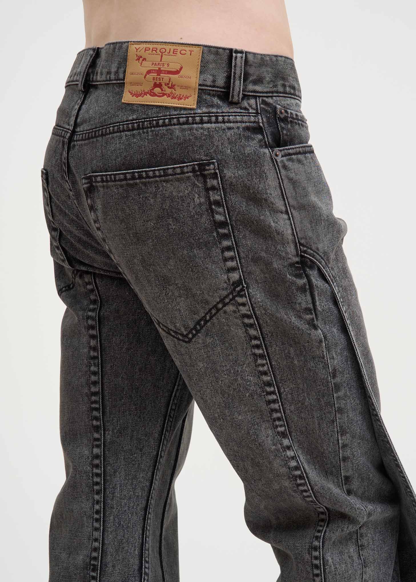 Black Stonewash XL Pocket Jeans - Image 5