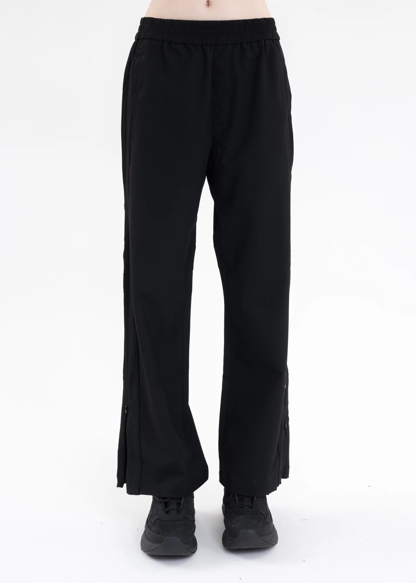 Black Streamline Panelled Tailored Track Pants