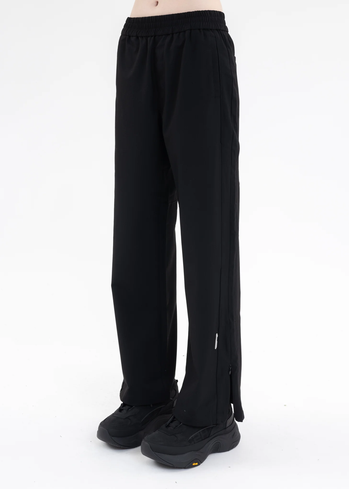 Black Streamline Panelled Tailored Track Pants - Image 2
