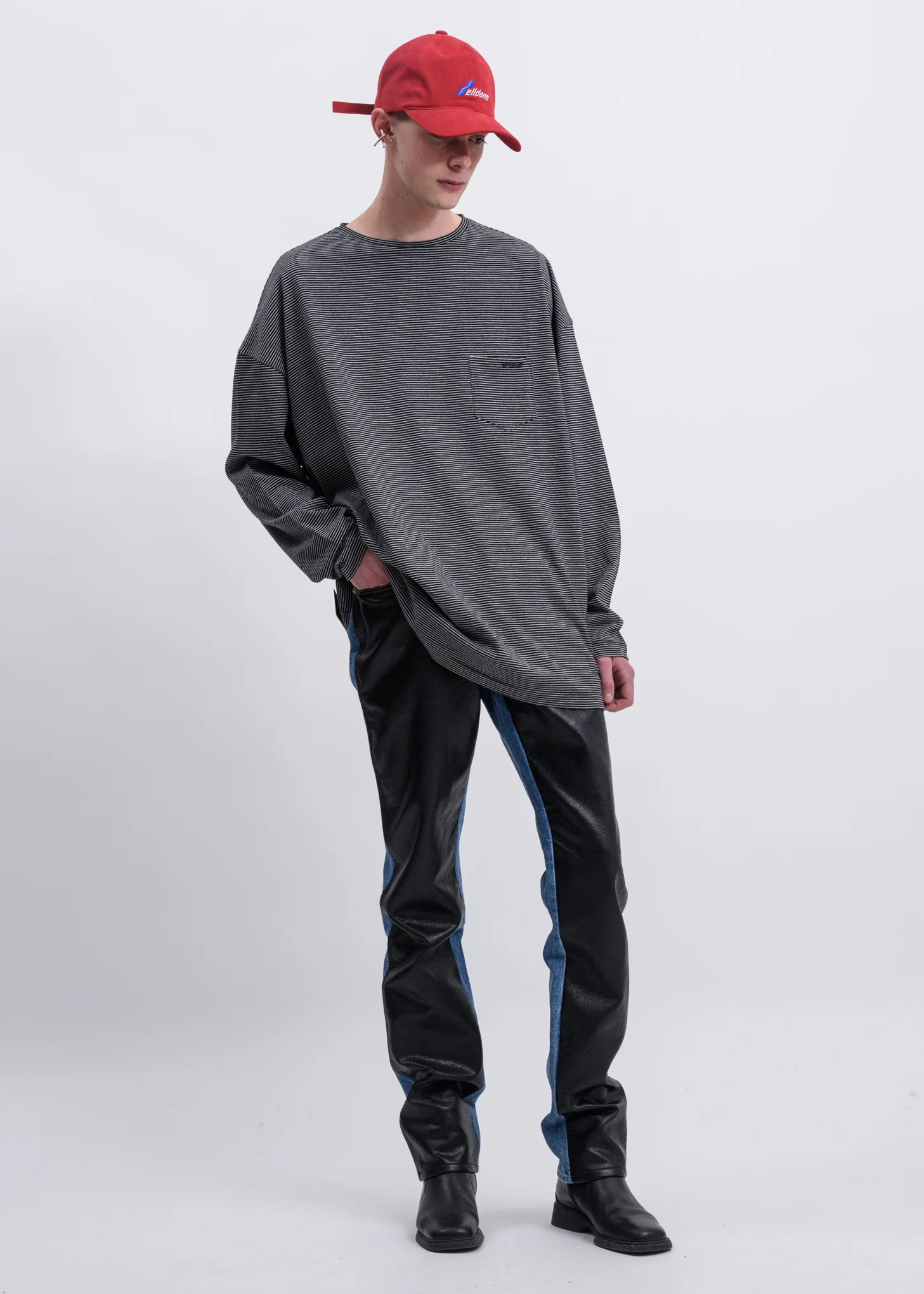 Black Striped Round Long Sleeves - Image 4
