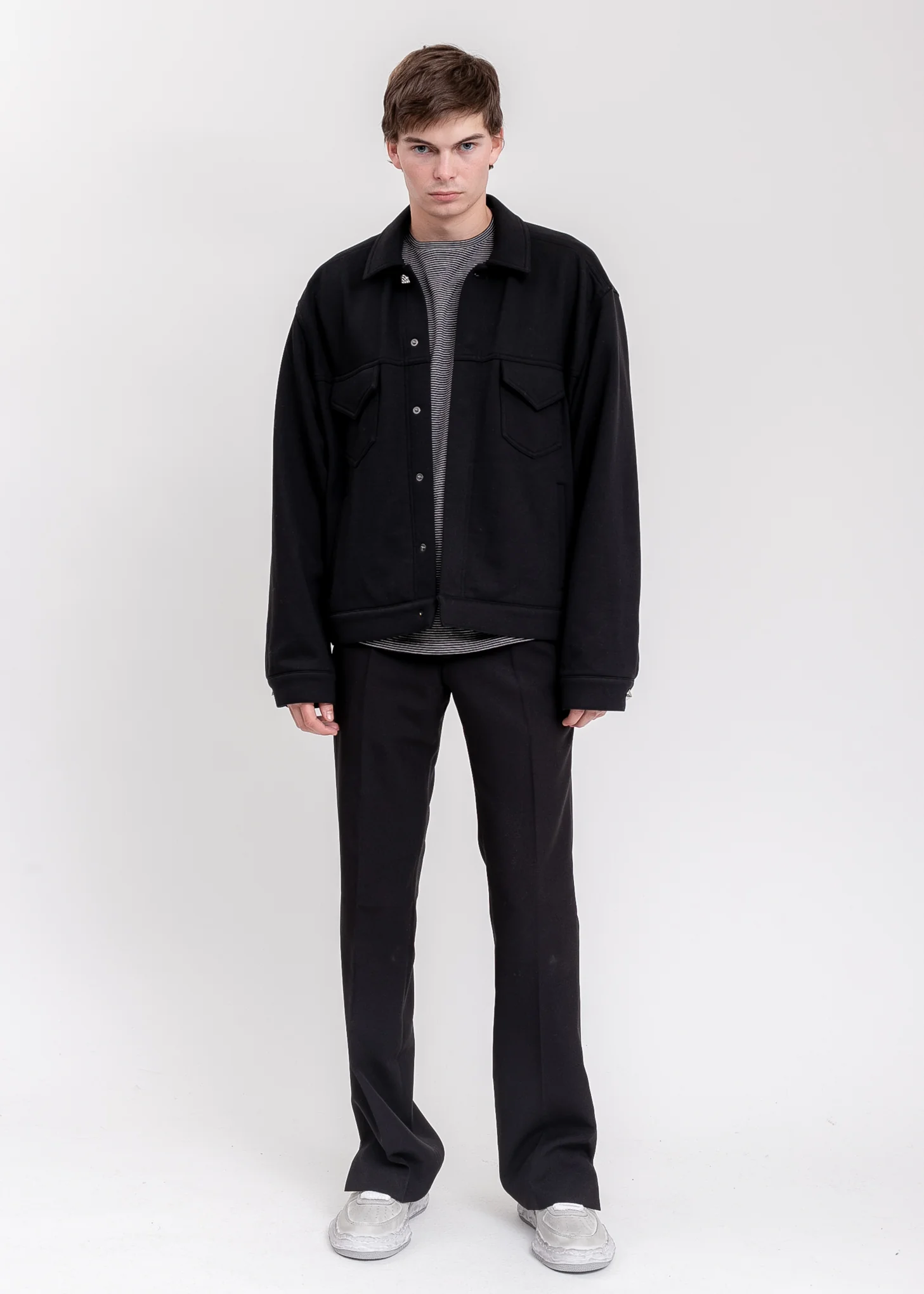 Black Striped Round Tee - Image 7