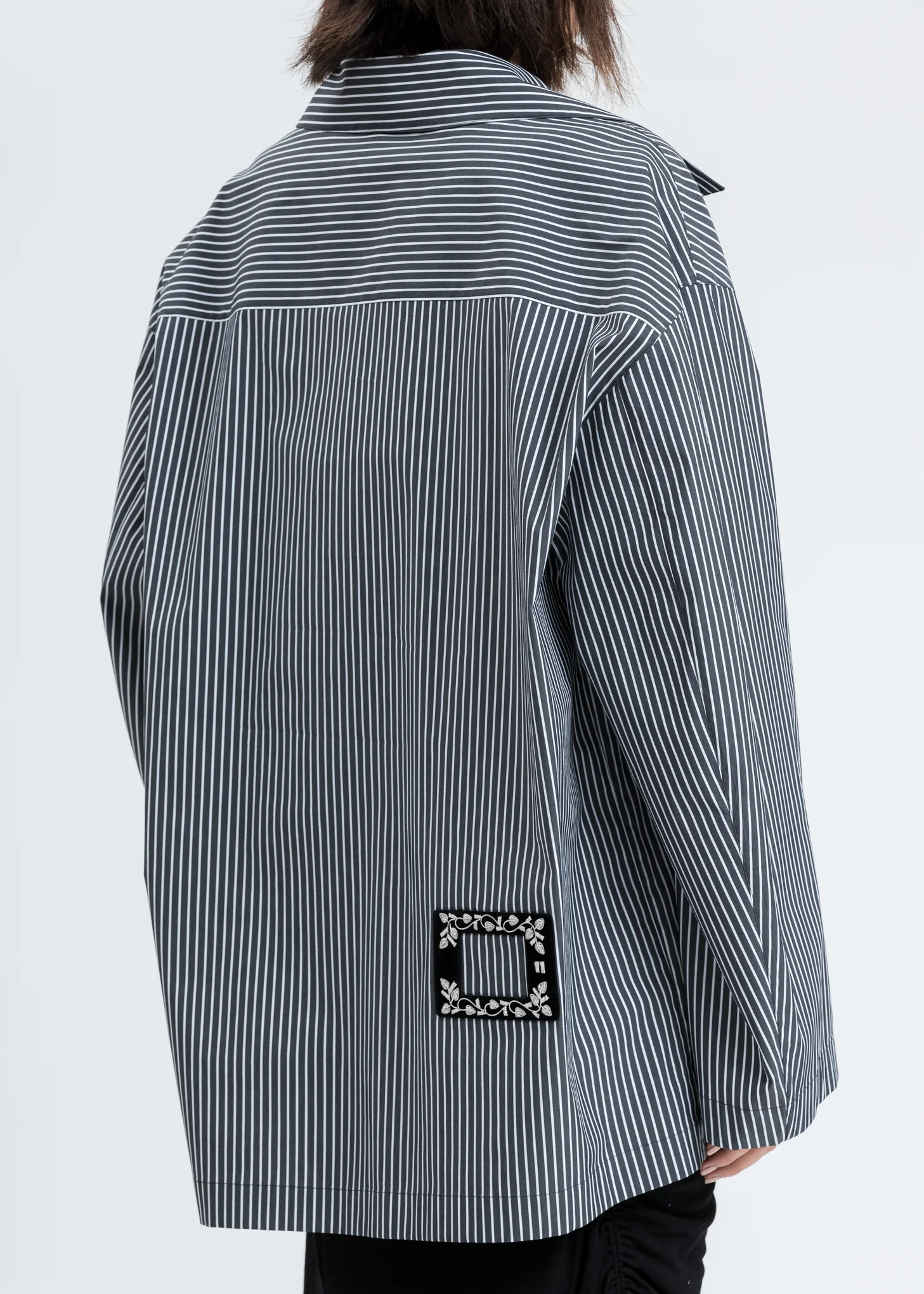 Black Striped Shell Print Shirt - Image 2