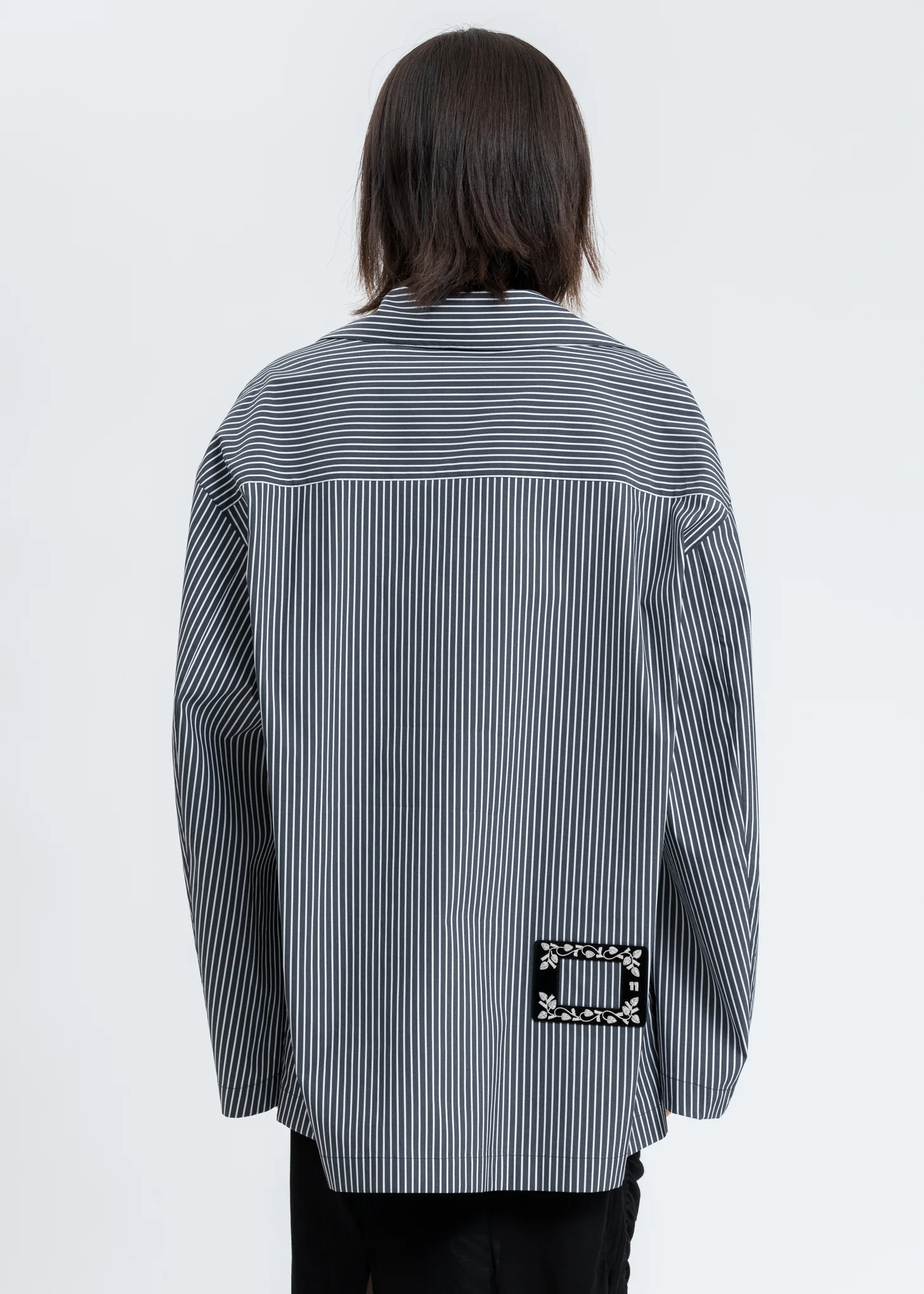 Black Striped Shell Print Shirt - Image 4