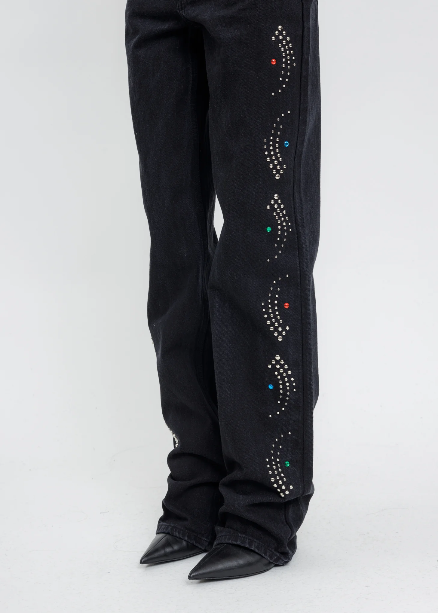 Black Stud Artwork Pants - Image 3