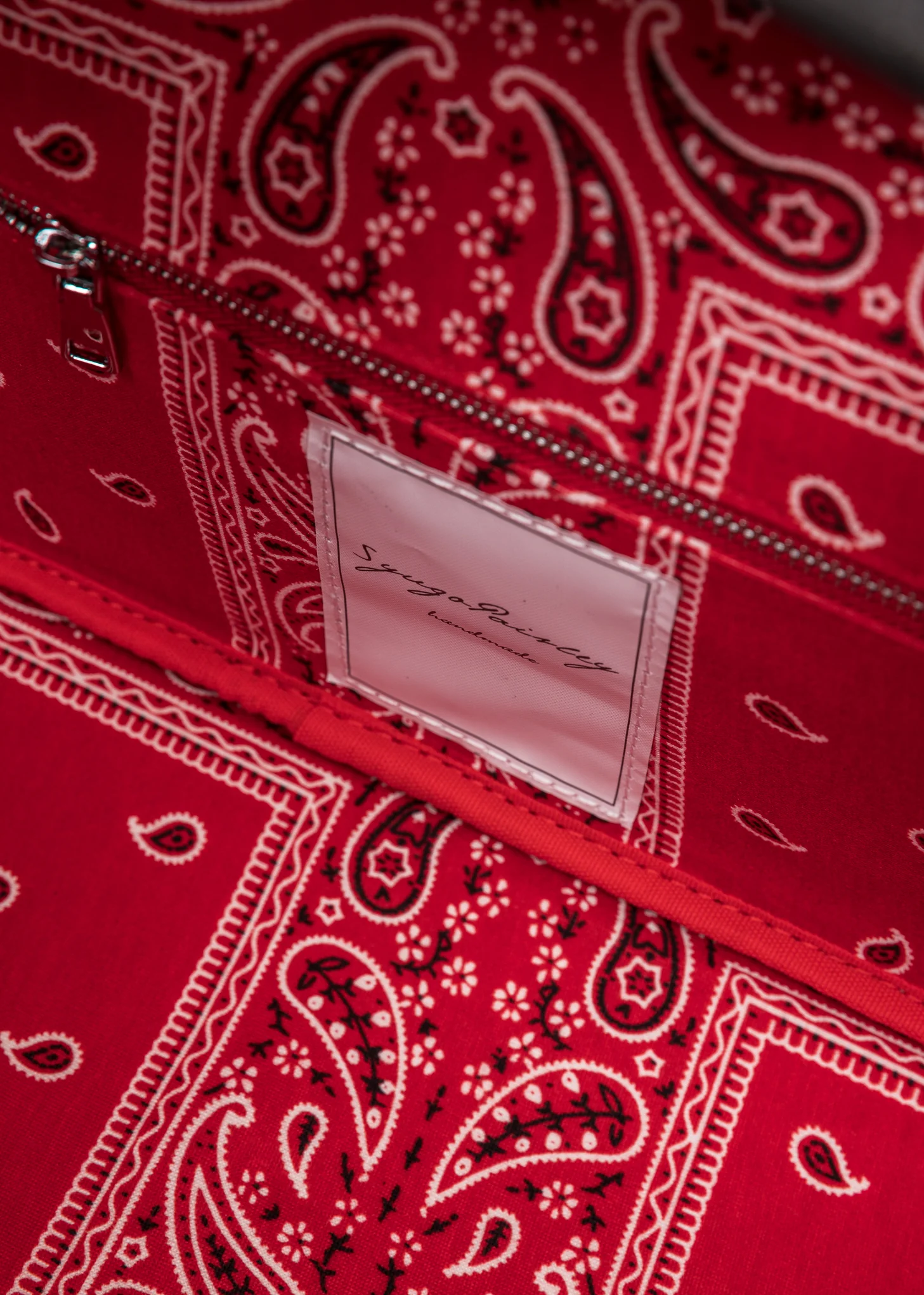 Black Suede Leather Bandana Bag - Image 8