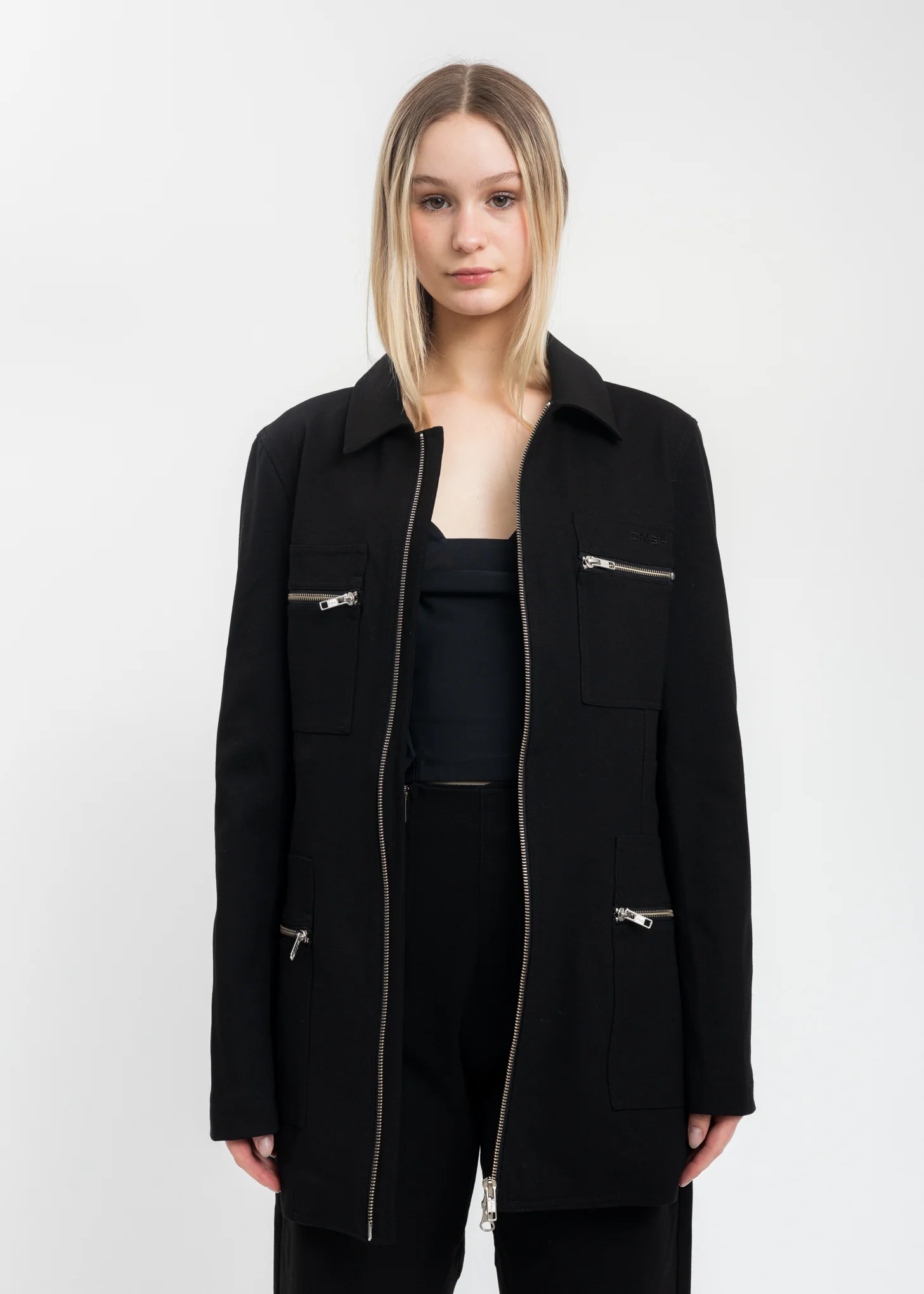 Black Suit Jacket With Zip - Image 5