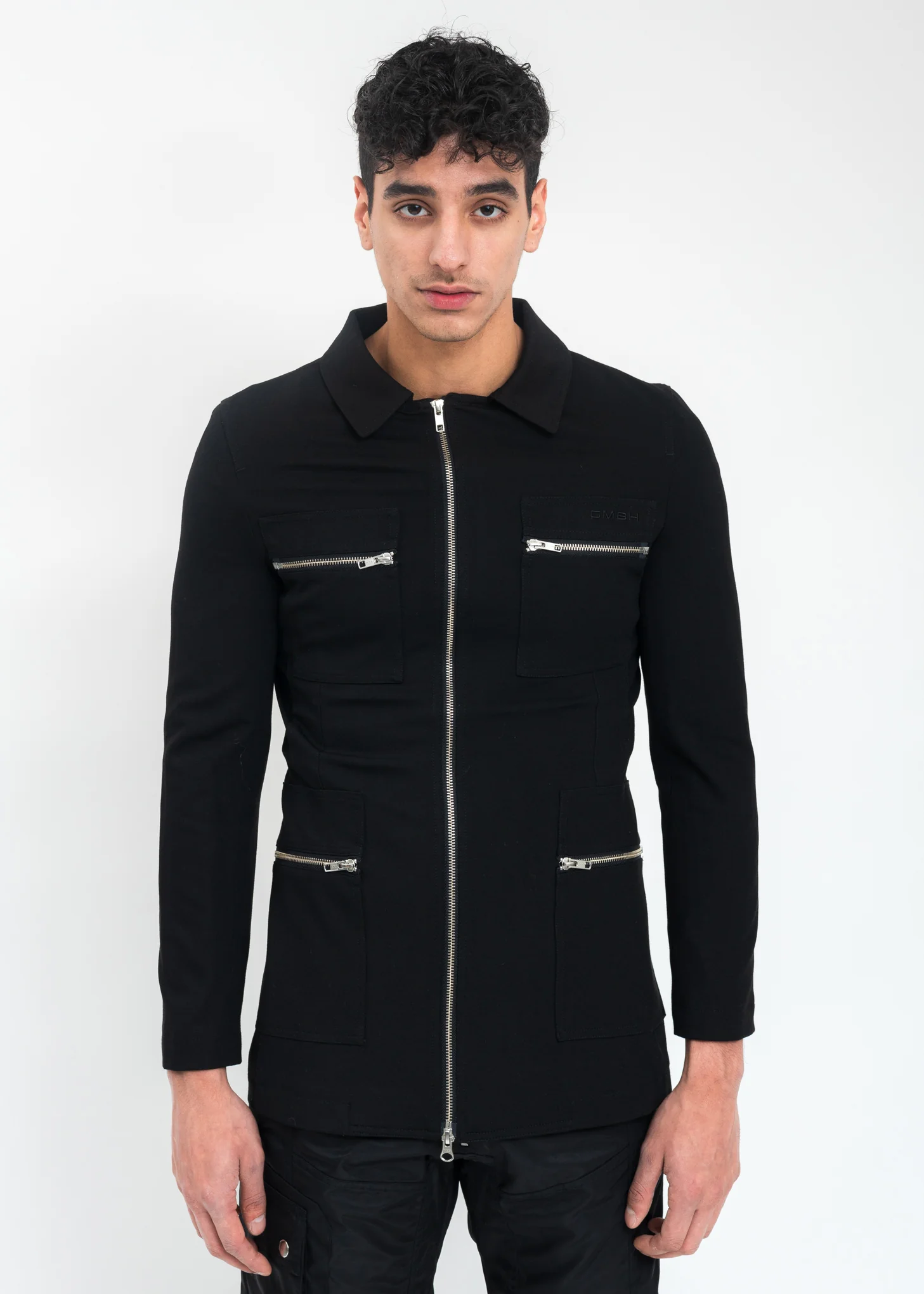 Black Suit Jacket With Zip