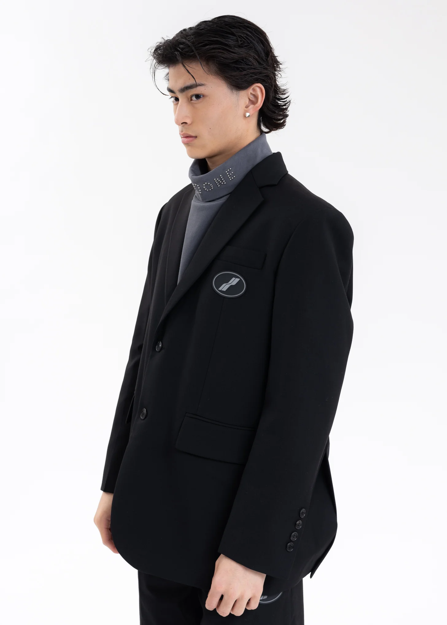 Black Suit Logo Blazer - Image 2