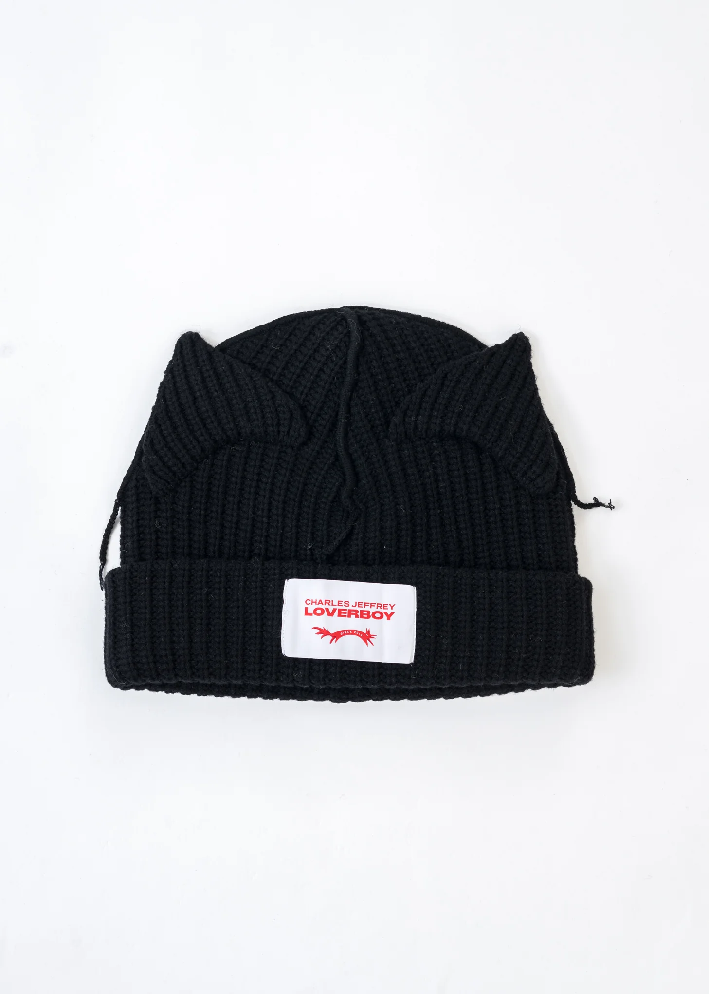Black SUPERSIZED CHUNKY EARS BEANIE