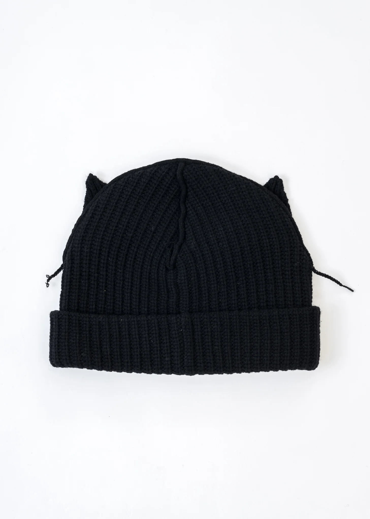 Black SUPERSIZED CHUNKY EARS BEANIE - Image 2
