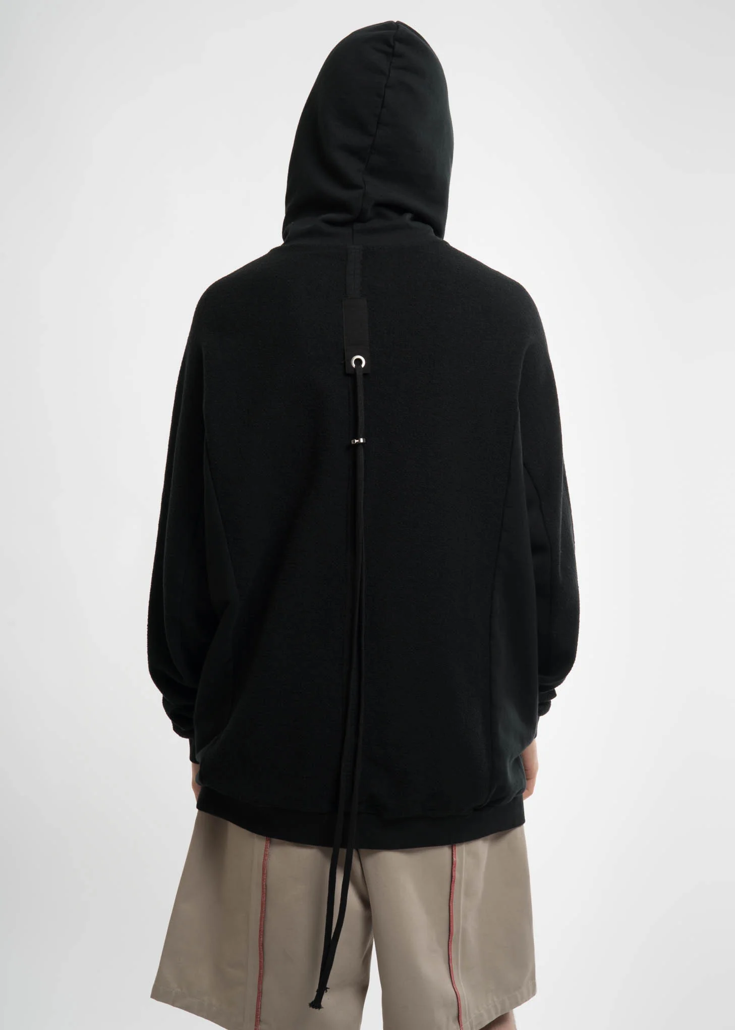 Black T Cut Inside-Out Hoodie - Image 2