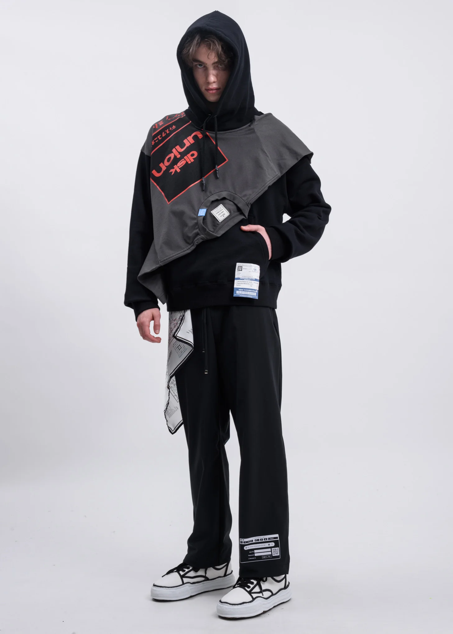 Black T-Shirt Docking Hoodie - Image 6
