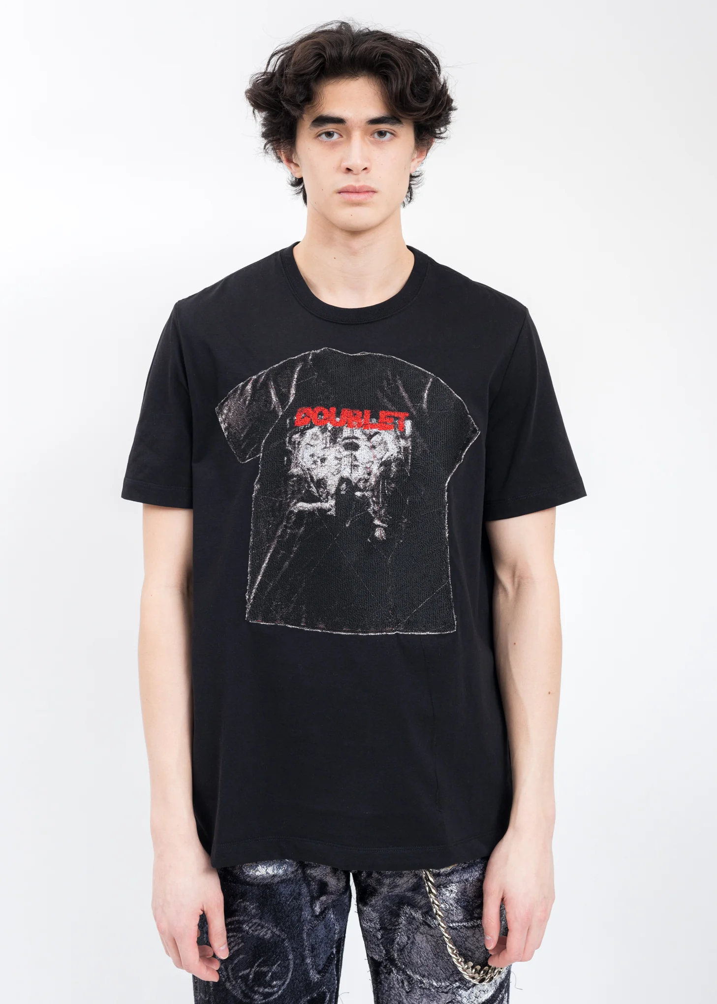 Black PHOTO STITCH T-Shirt