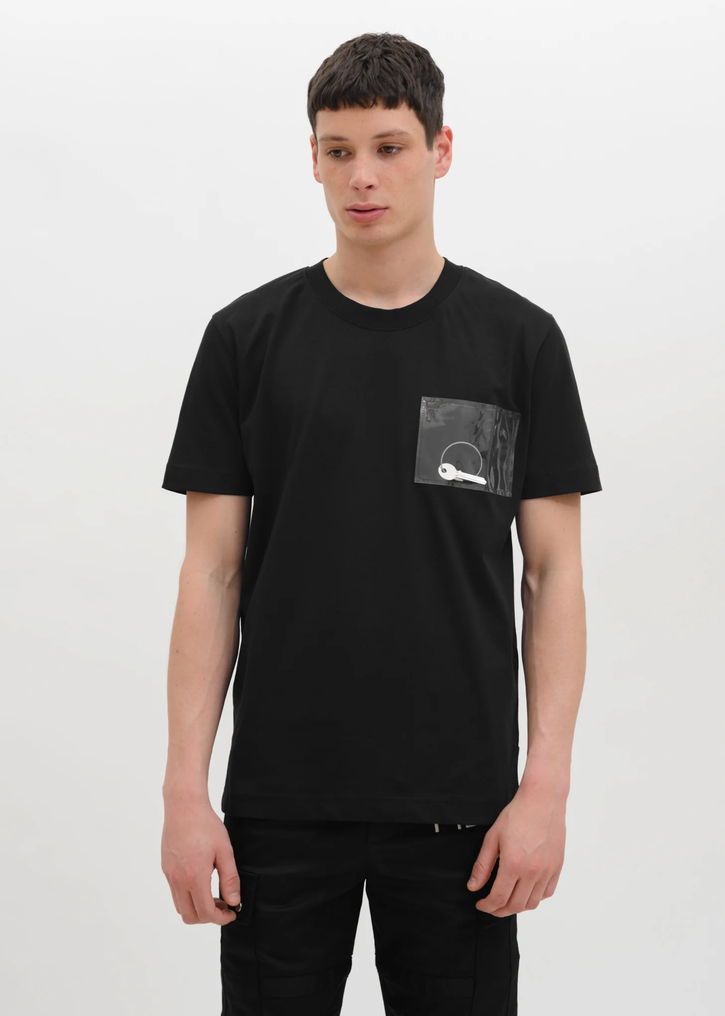 Black T-Shirt w/ PVC Pocket