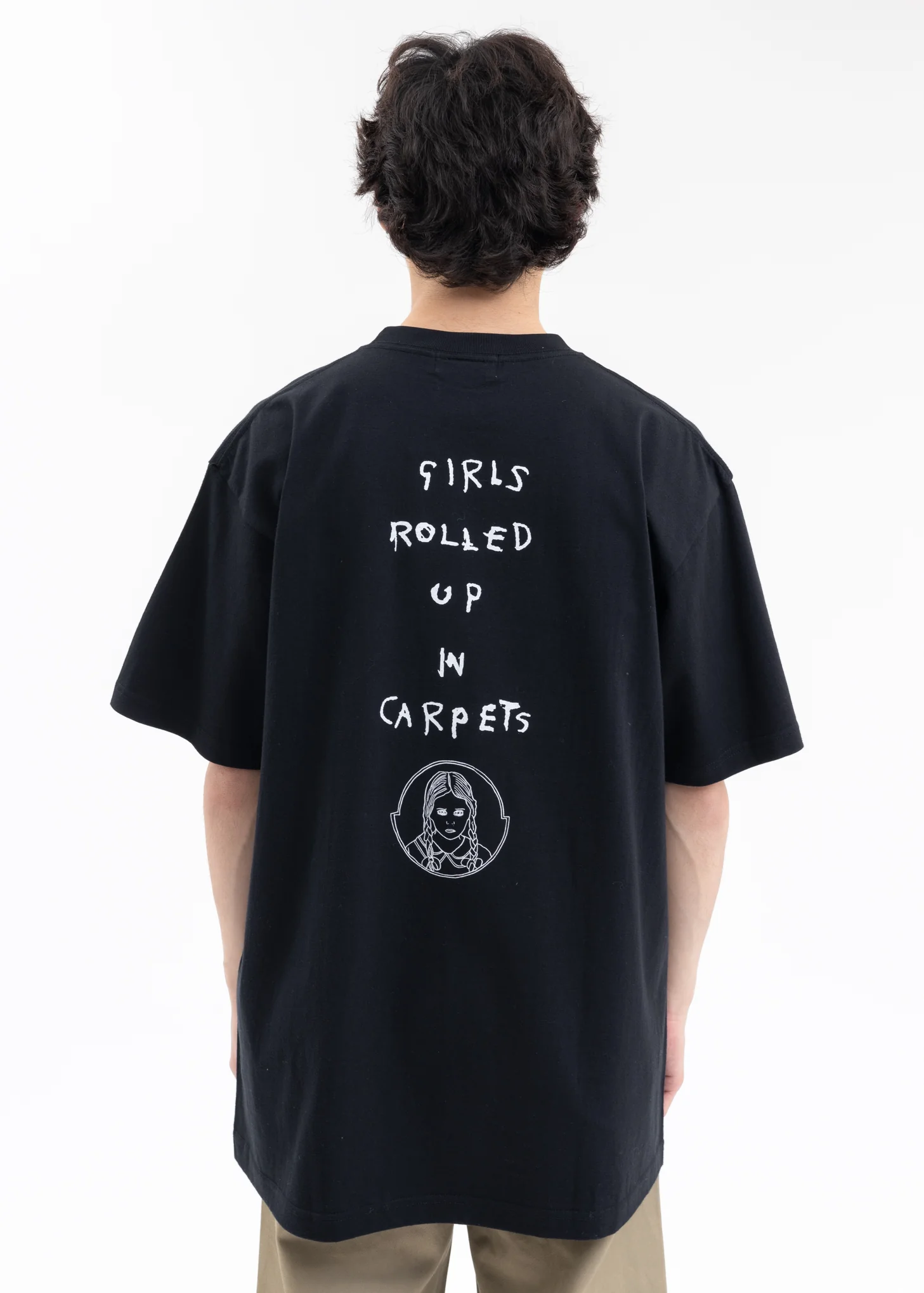 Black T-Shirts - Girls Rolled Up In Carpets KIDILL × Henry Darger Collaboration - Image 2