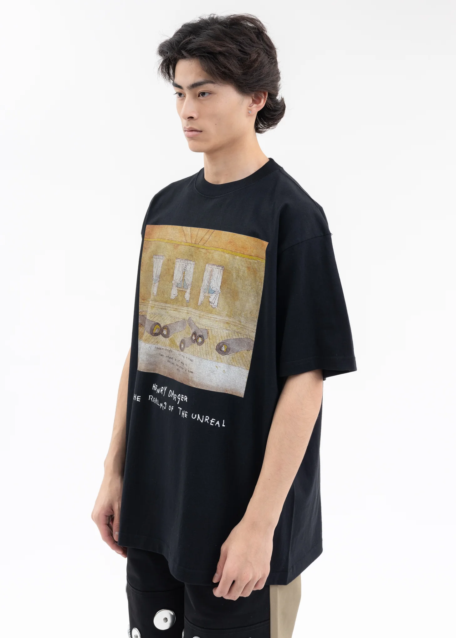 Black T-Shirts - Girls Rolled Up In Carpets KIDILL × Henry Darger Collaboration - Image 3