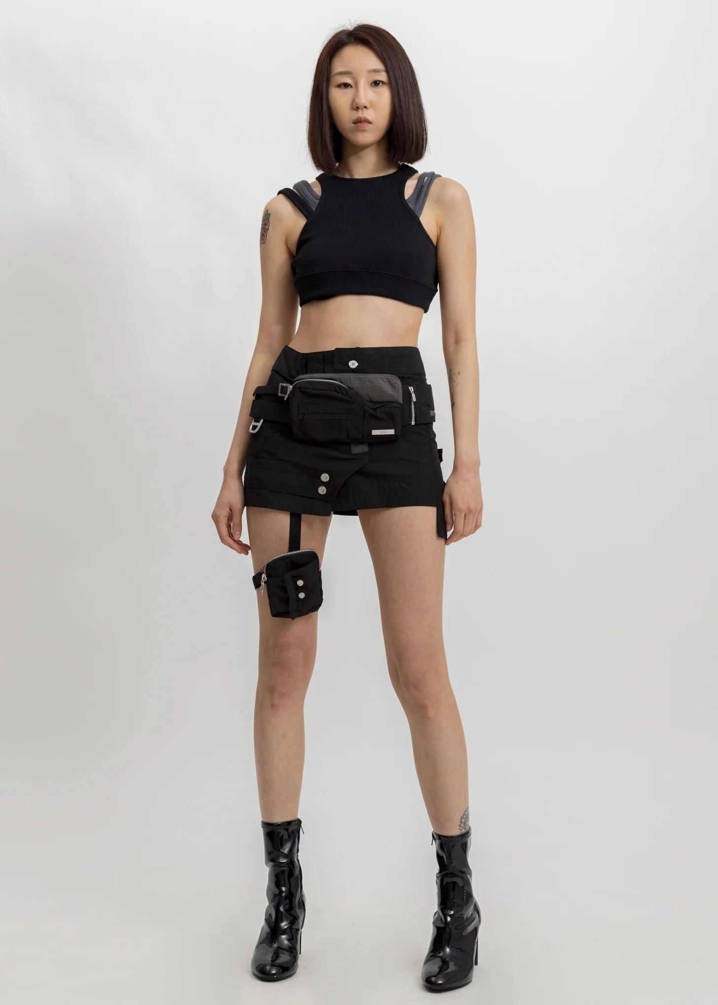 Black Tactical Double Bands Belt Bag - Image 6