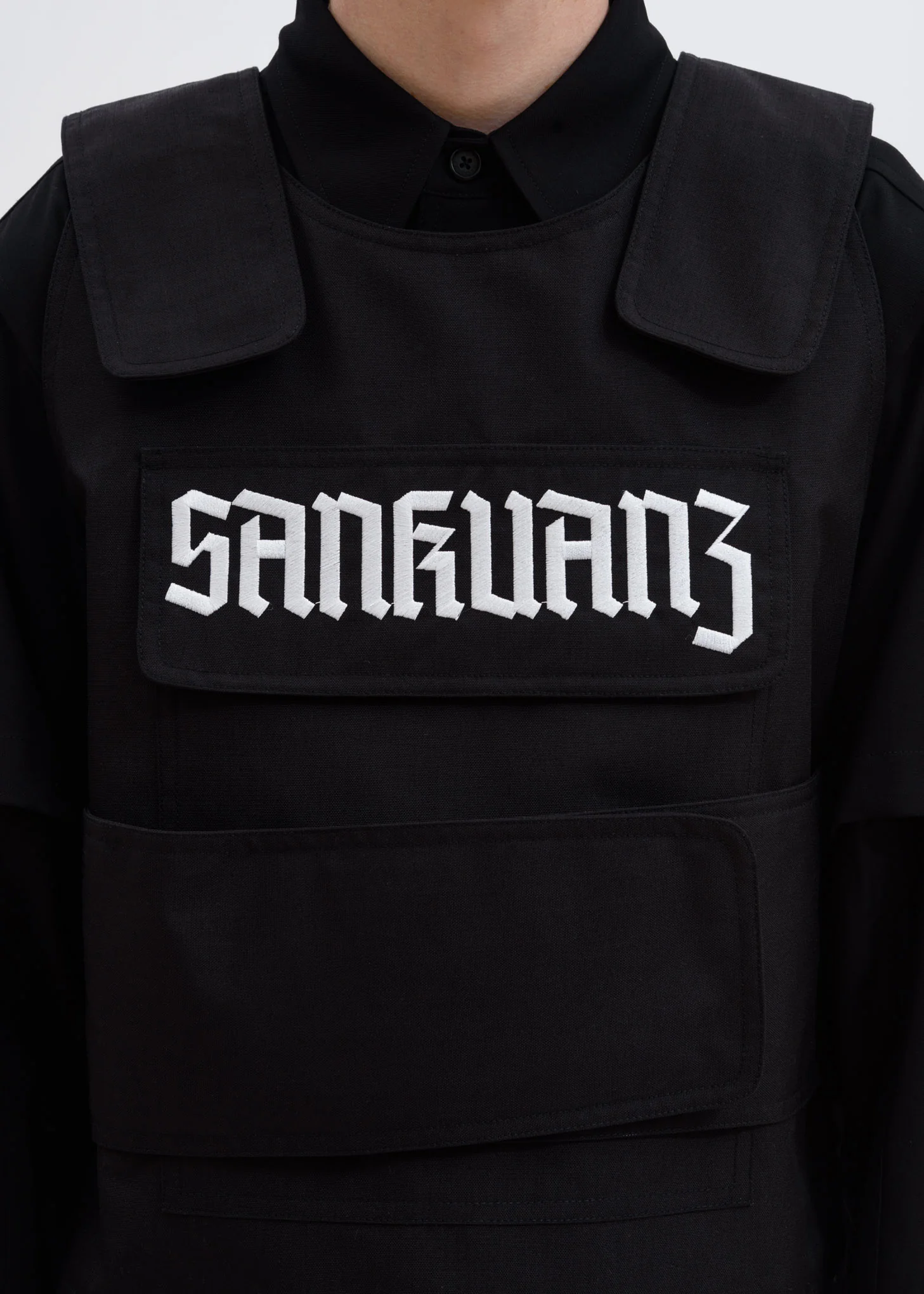 Black Tactical Logo Vest - Image 3