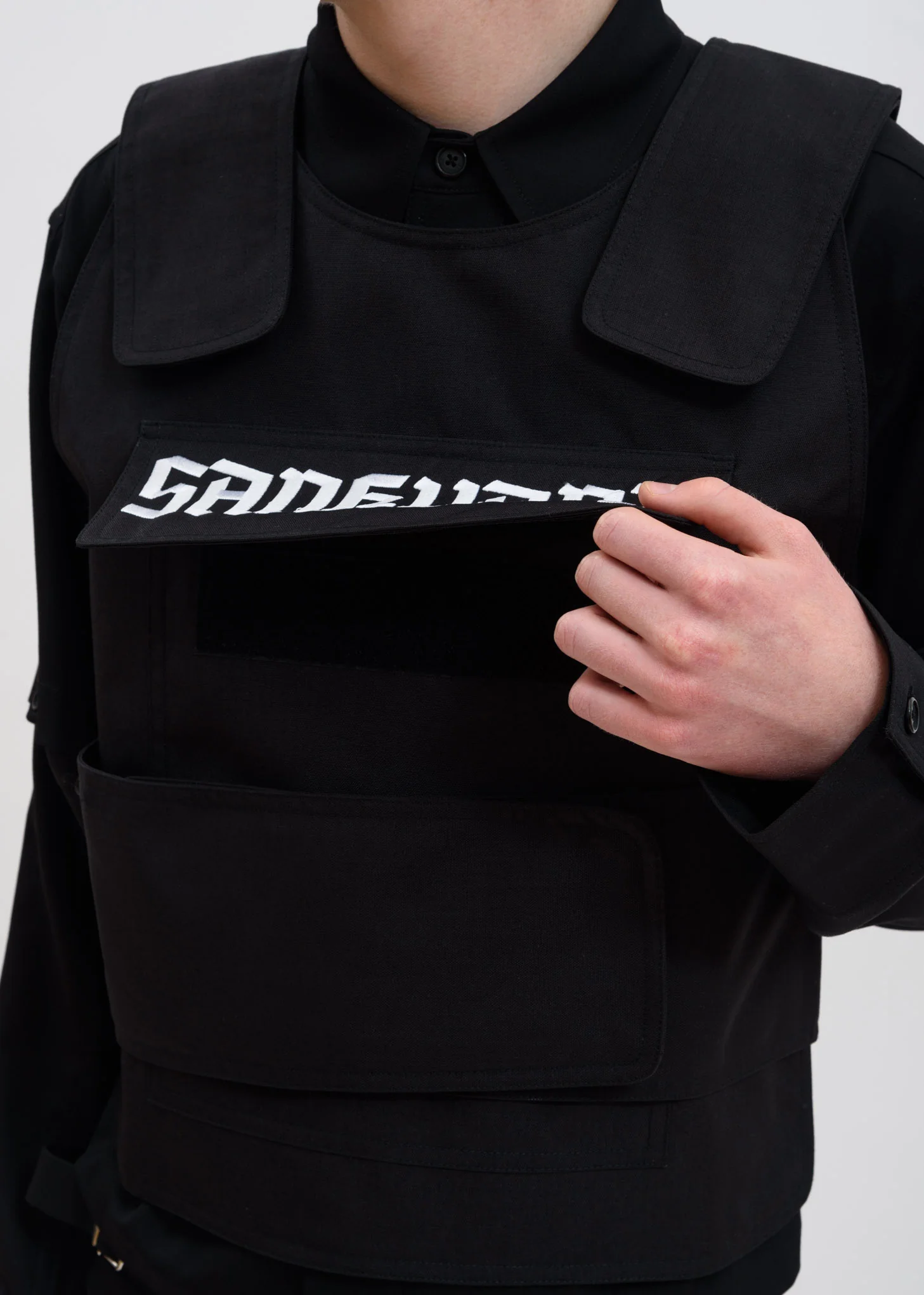 Black Tactical Logo Vest - Image 6
