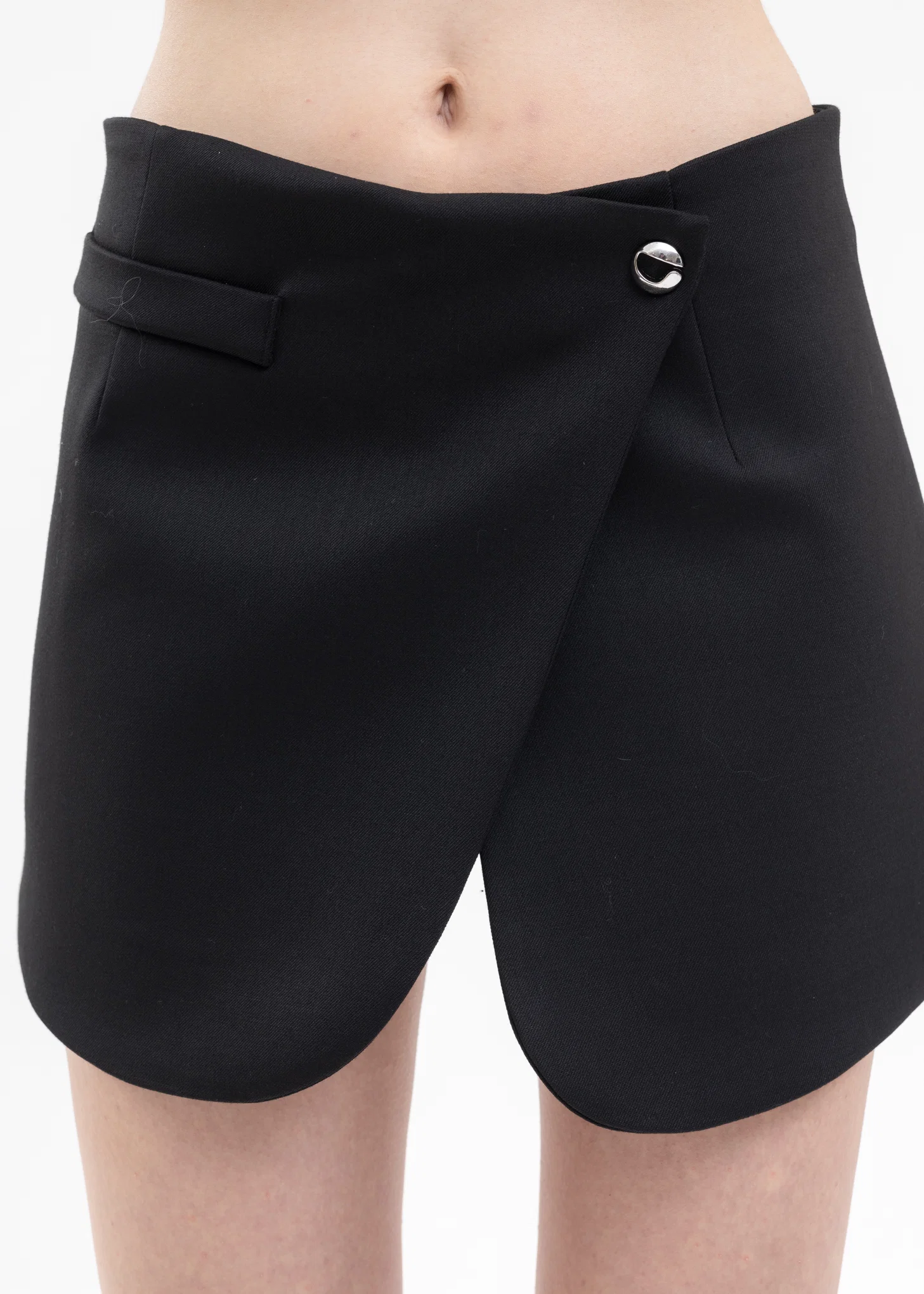 BLACK TAILORED MINI SKIRT - Image 4
