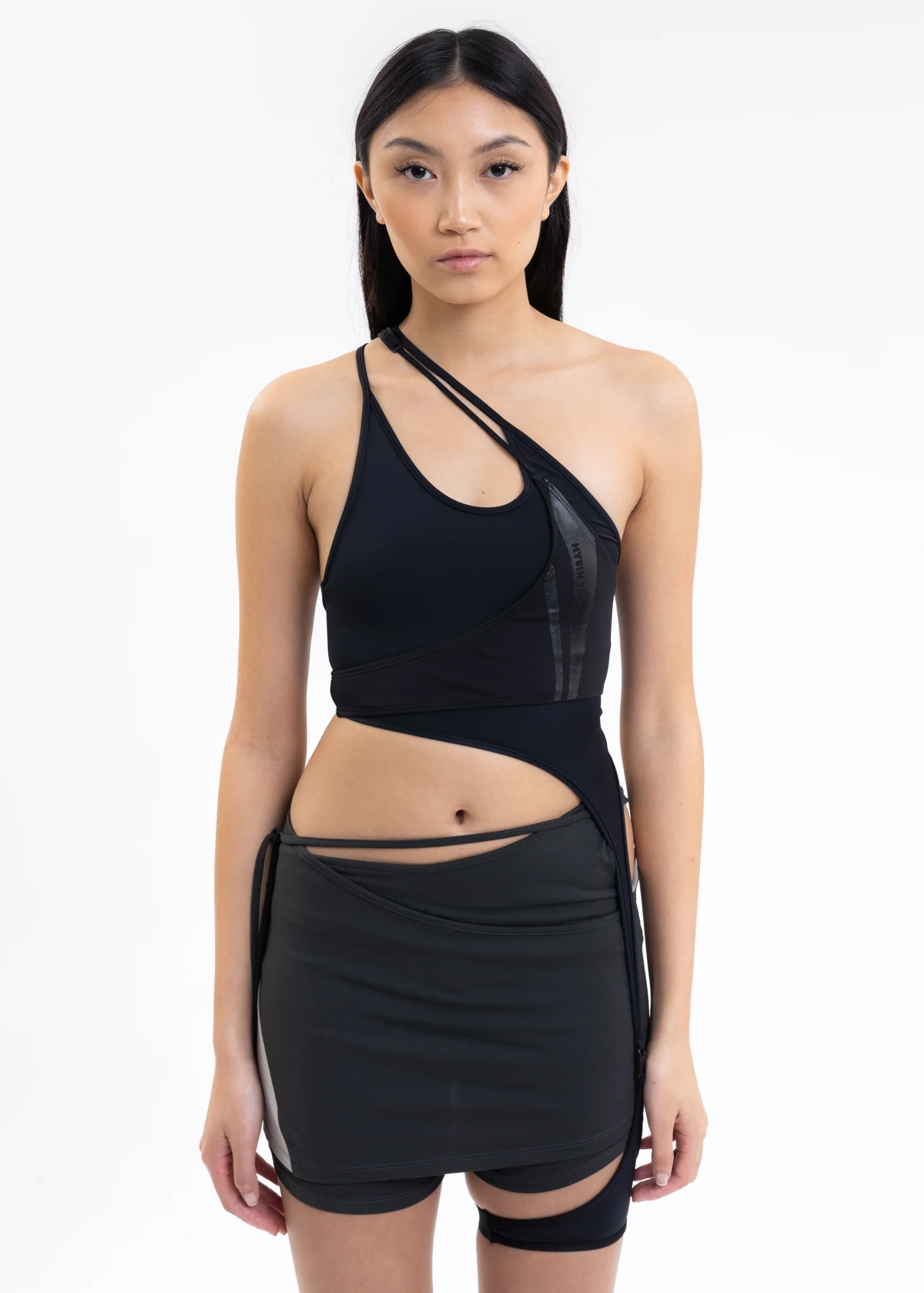 Black TANK TOP w/ GARTER