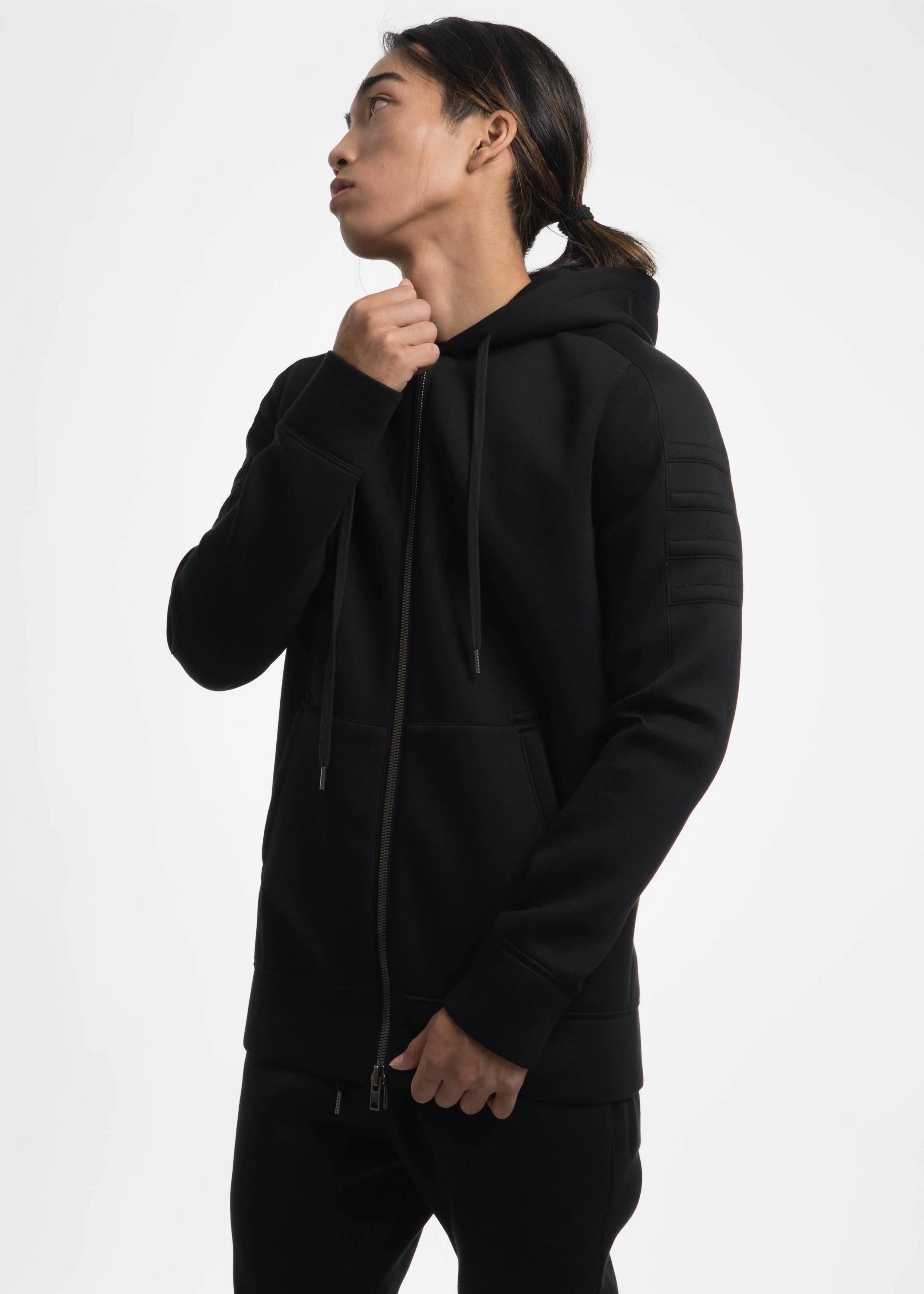 Black Tape Zip Up