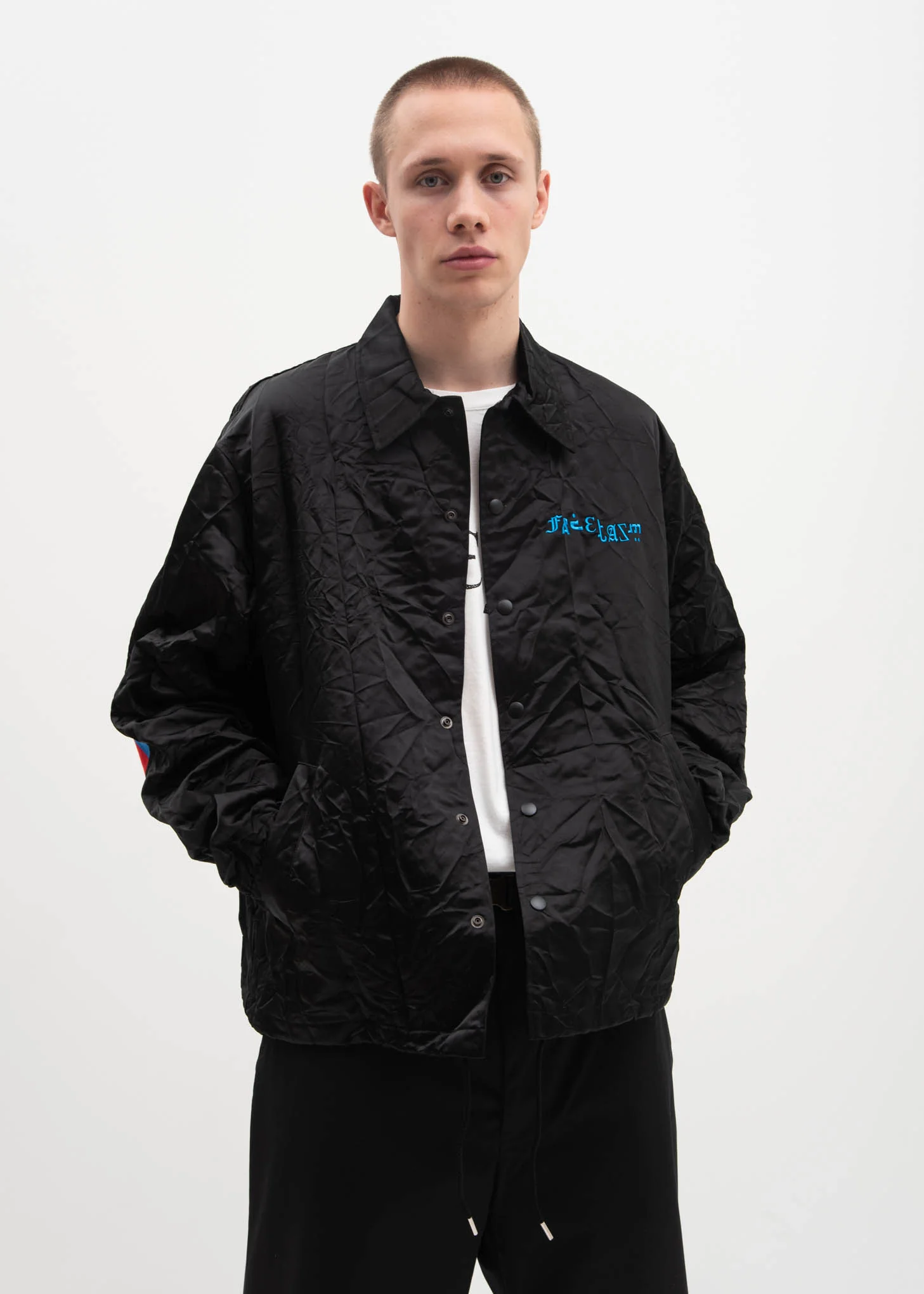 Black Taping Coach Jacket