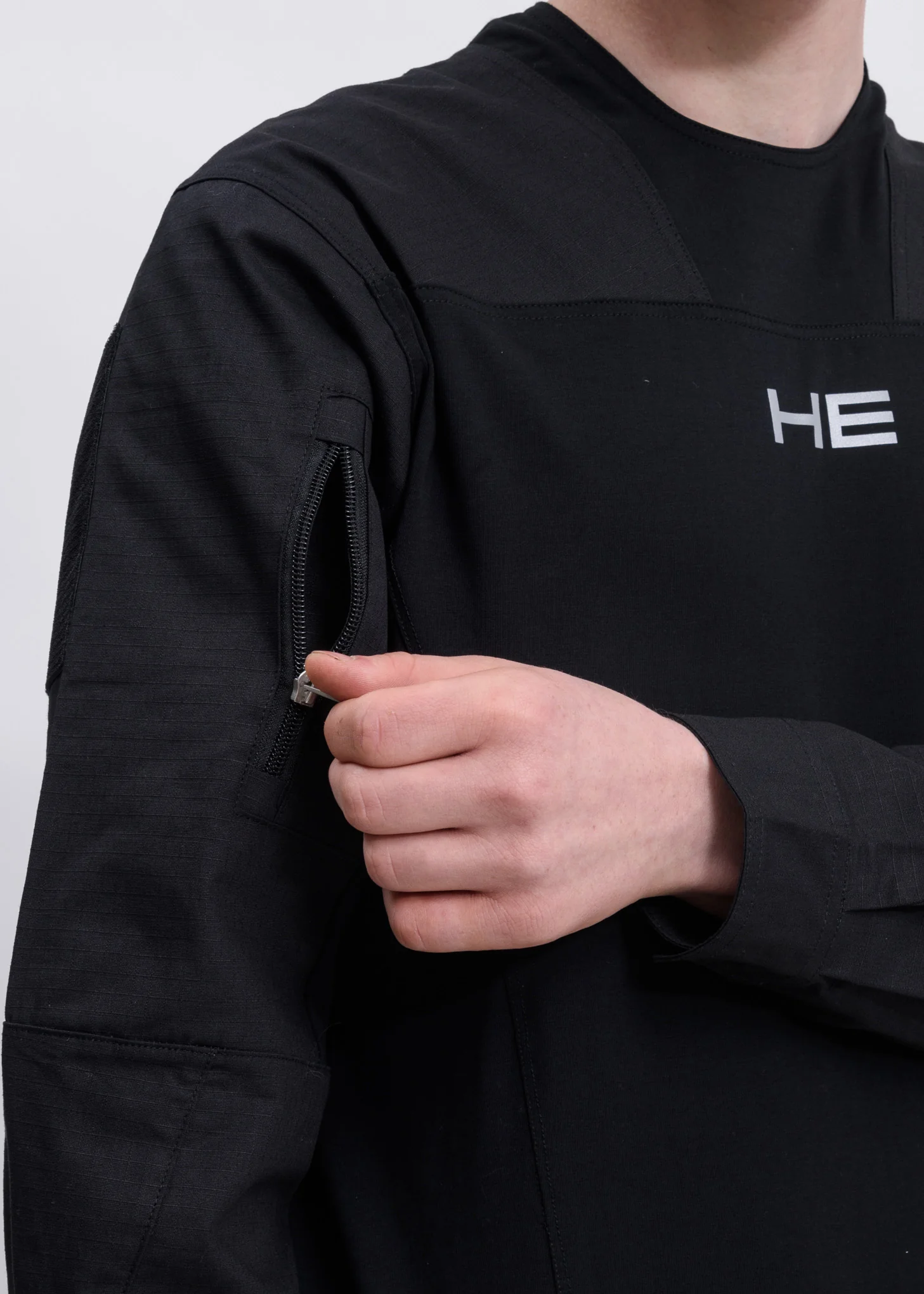 Black Technical Bomber Shirt - Image 4