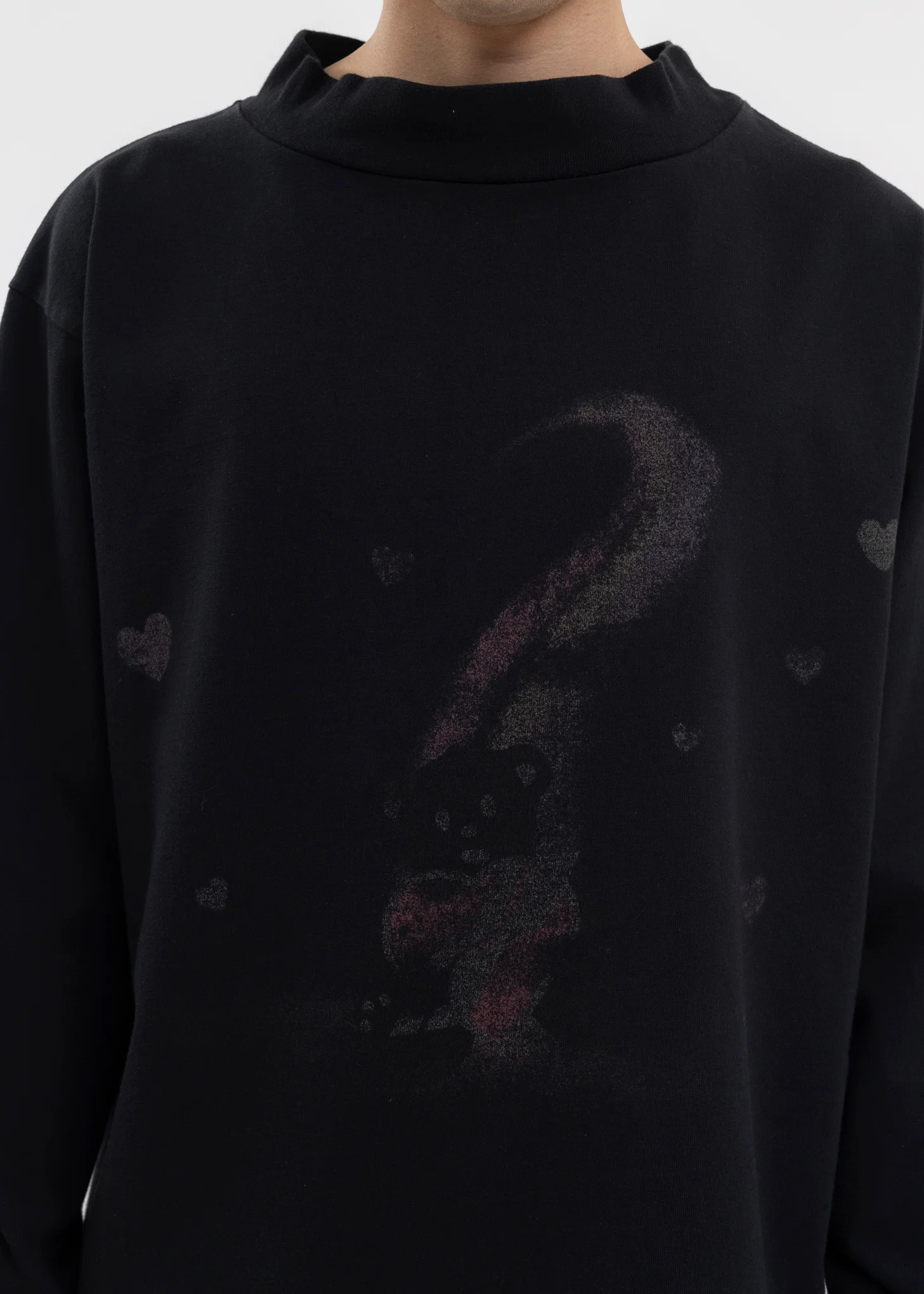 BLACK TEDDY BEAR PRINT WASHED T-SHIRT - Image 2